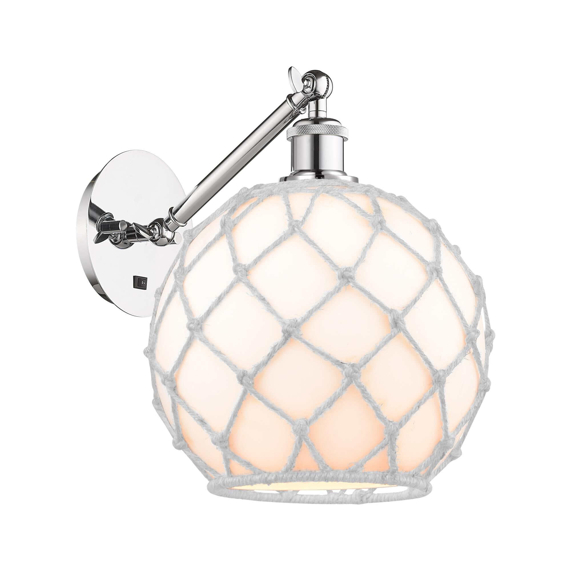 Bruno Marashlian Farmhouse Rope 10 Inch Wall Swing Lamp by Innovations Lighting