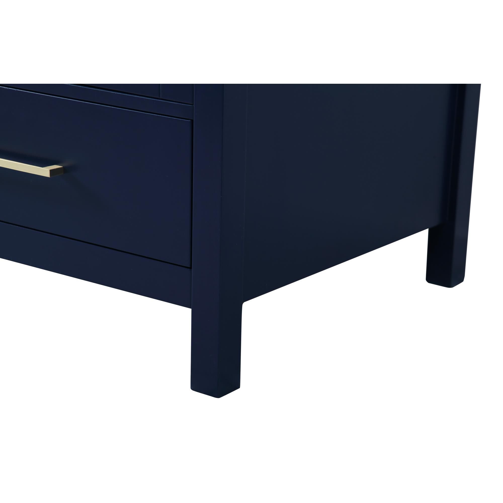 Shown in Blue And Gold With Carrara White Marble finish