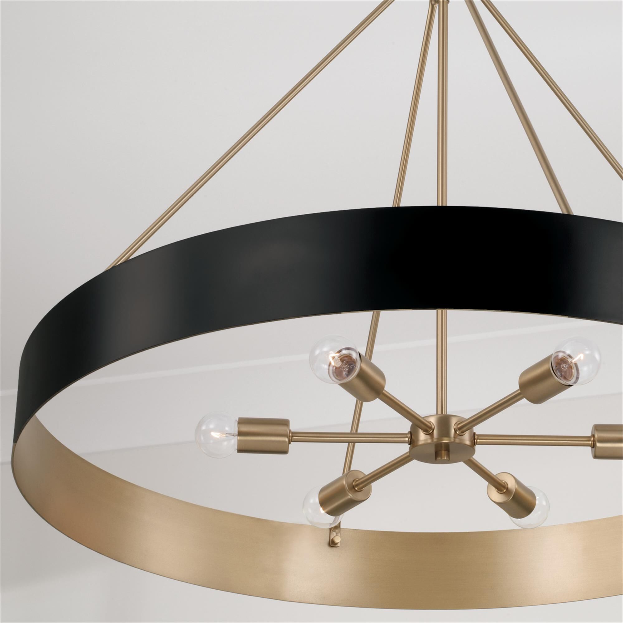 Shown in Matte Brass and Black finish