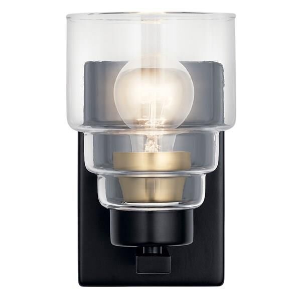 Shown in Black finish and Clear glass