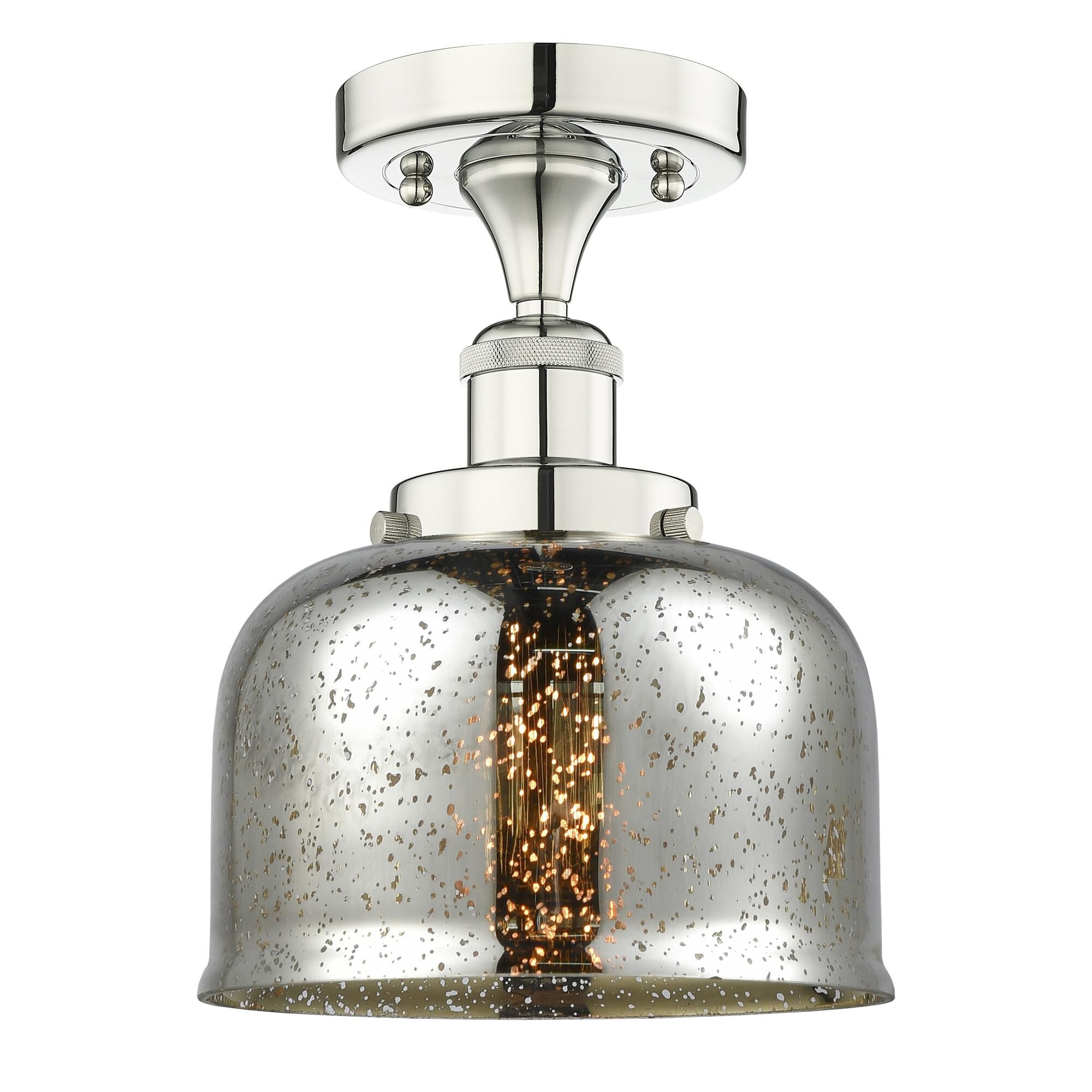 Shown in Polished Nickel finish and Silver Plated Mercury glass