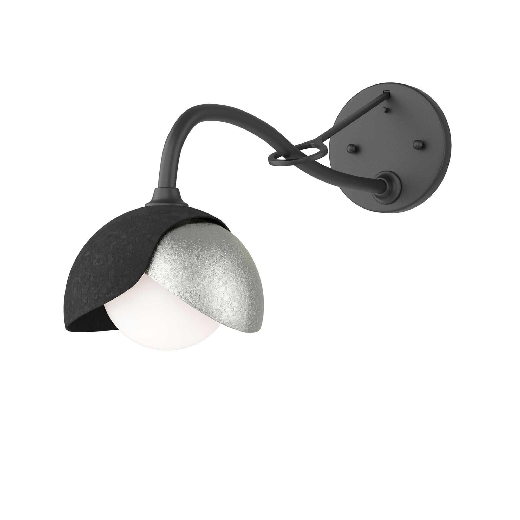 Shown in Black finish and Opal glass and Sterling (85) accent