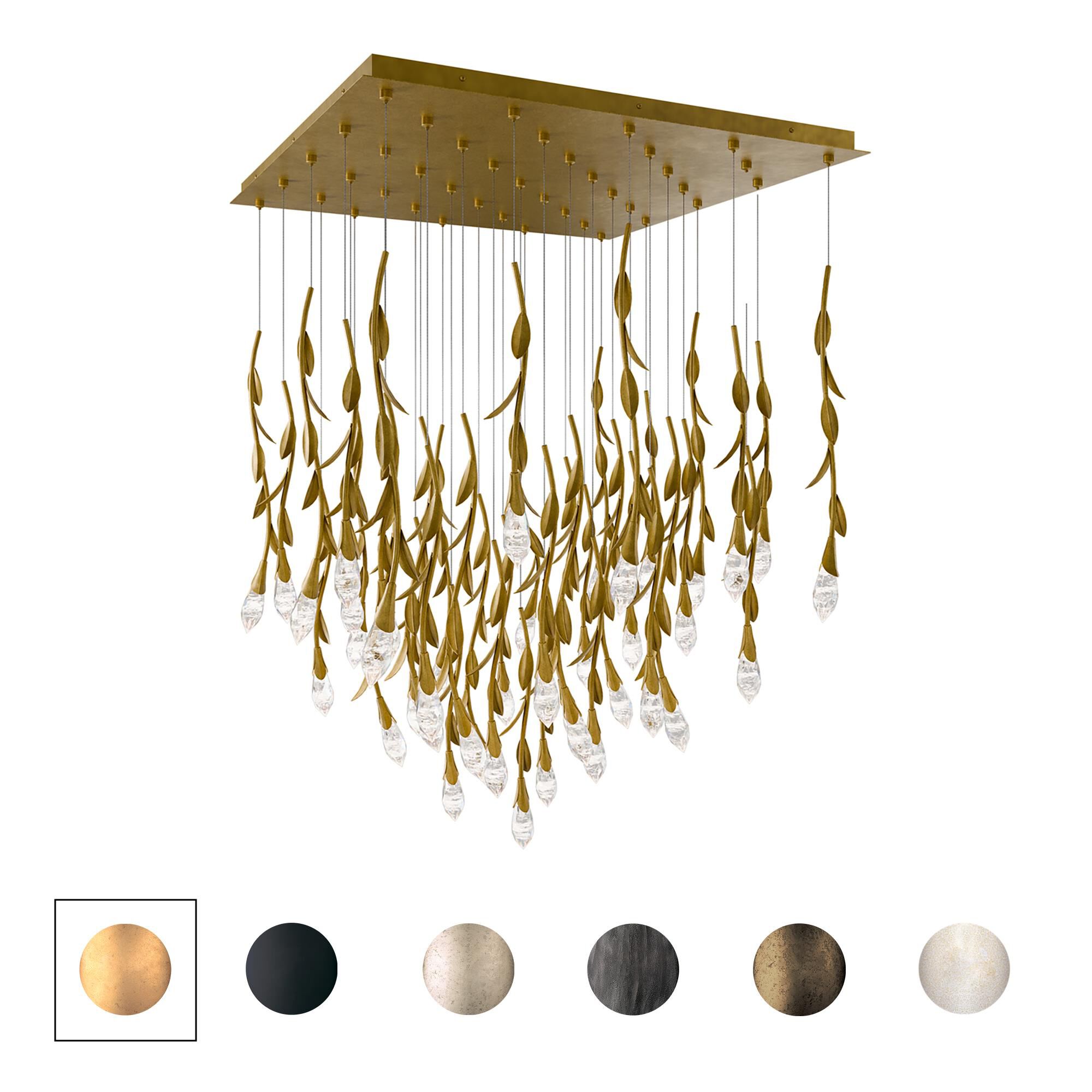 Shown in Heirloom Bronze finish and Optic Haze crystal