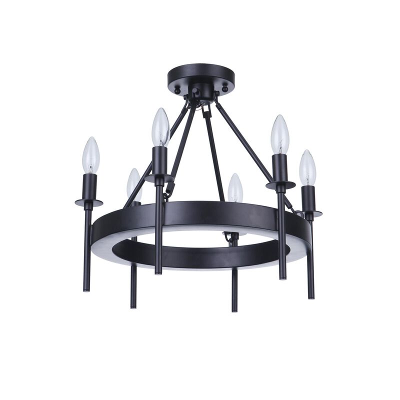 Larrson 17 Inch 6 Light Semi Flush Mount by Craftmade