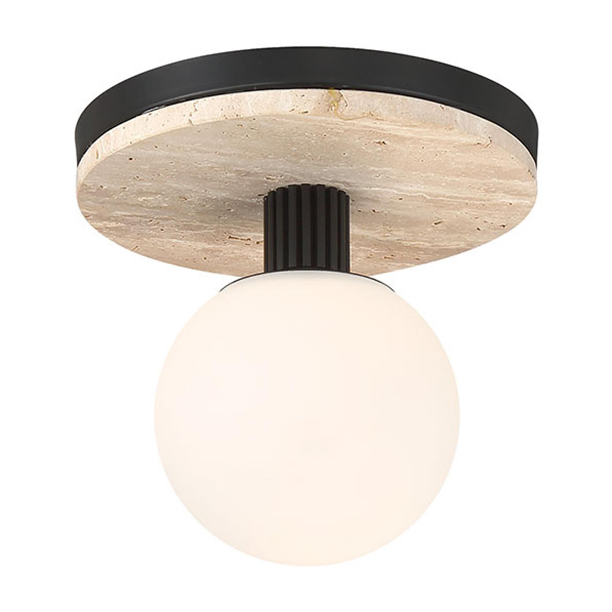 Shown in Matte Black finish and Opal Etched glass