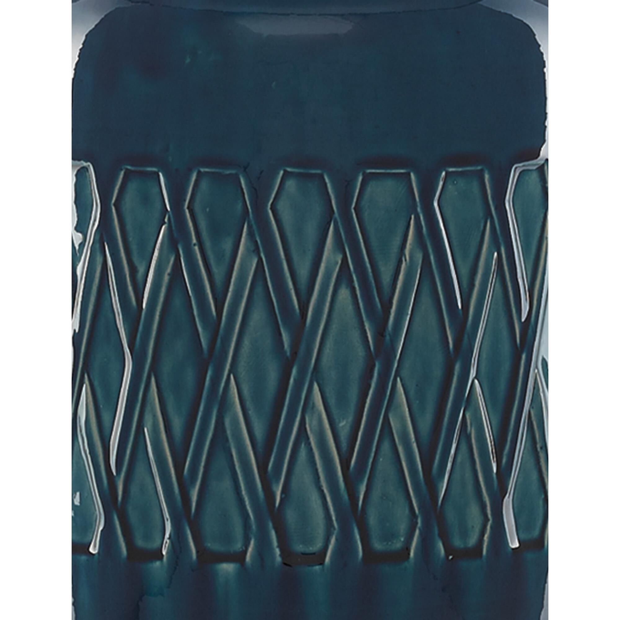 Shown in Ocean Blue finish and Off White Shantung shade