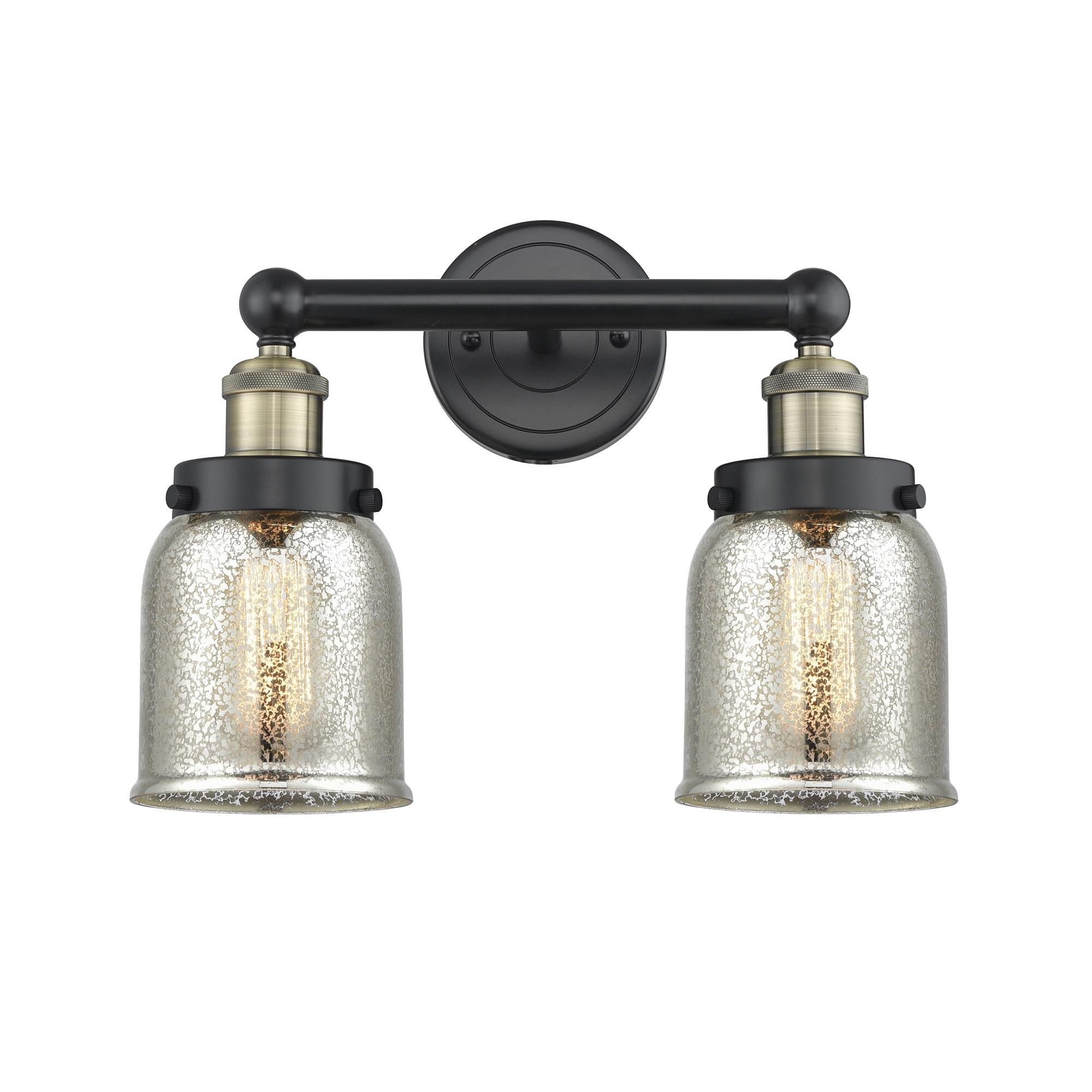 Shown in Black Antique Brass finish and Silver Plated Mercury glass