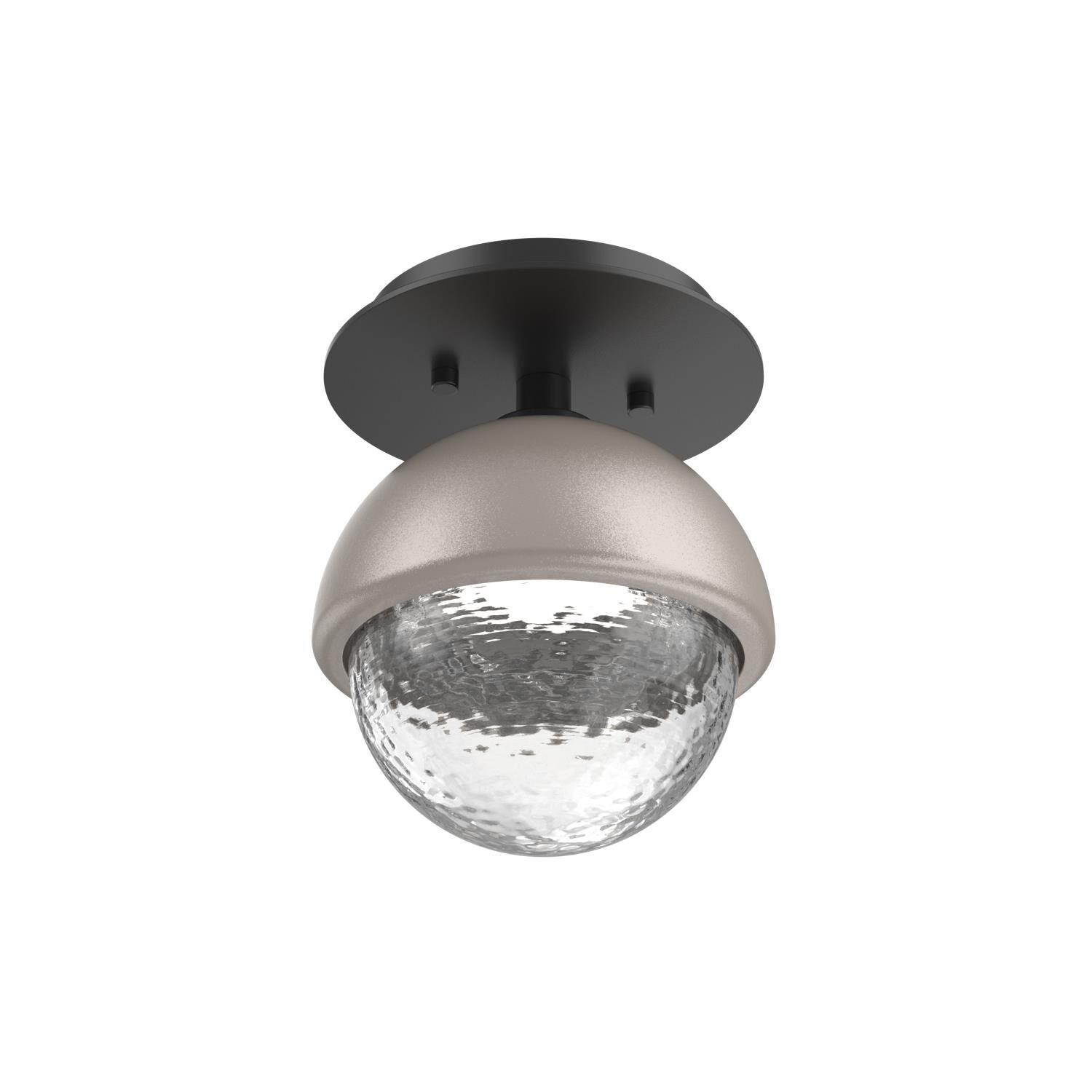 Shown in Matte Black finish and Clear glass and Beige Silver accent