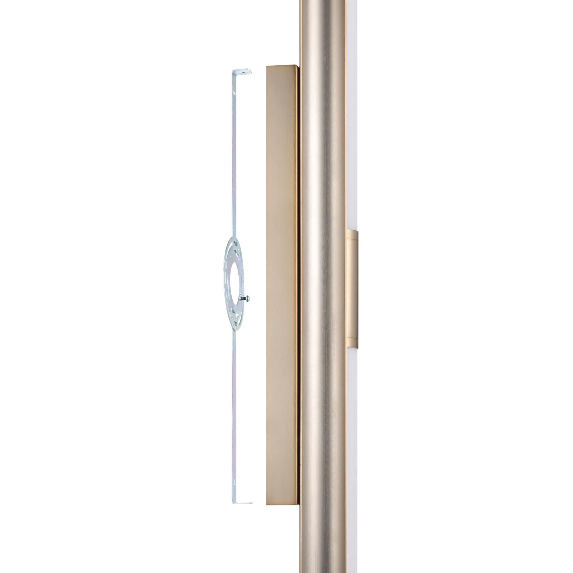 Shown in Champagne Gold finish and Etched Opal glass