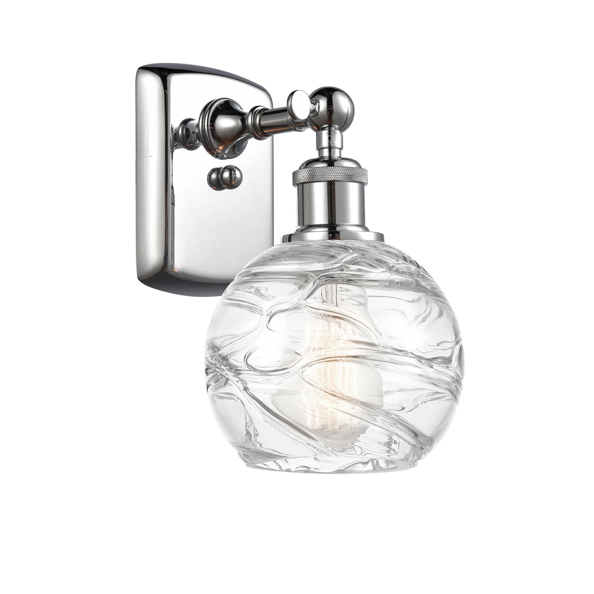Shown in Polished Chrome finish and Sphere glass and Glass shade