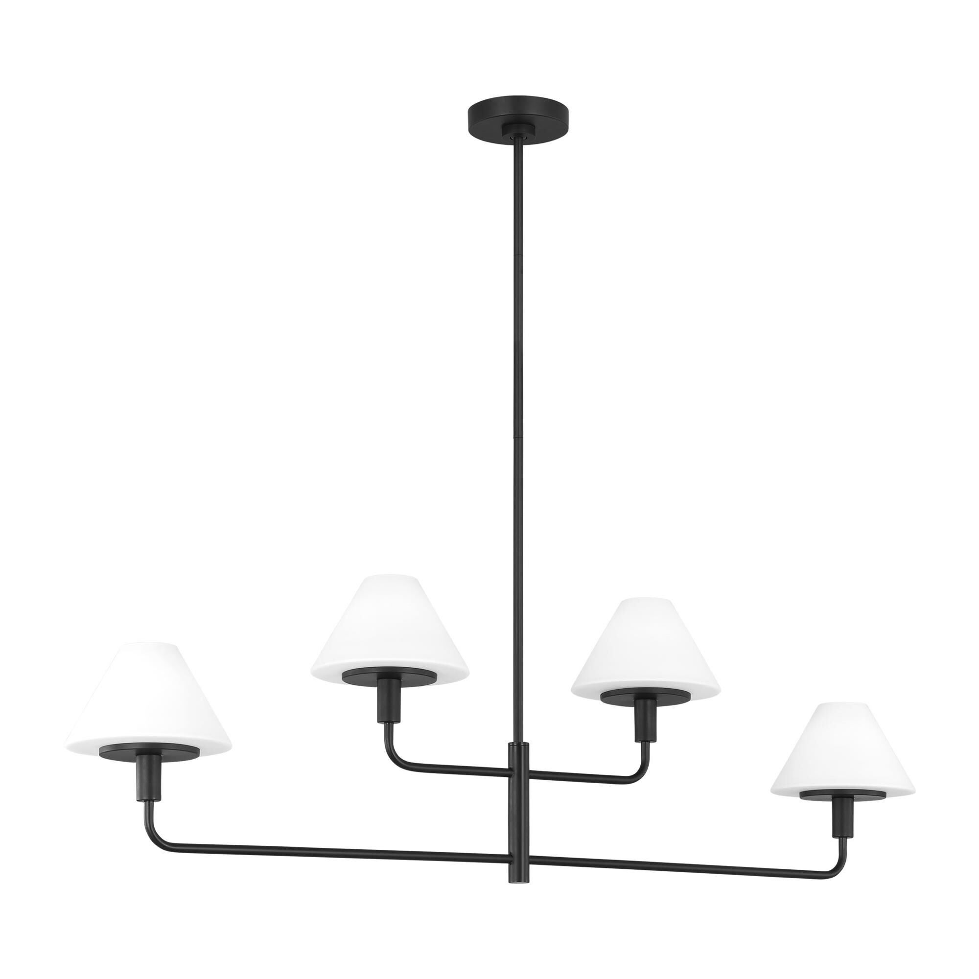 Shown in Midnight Black finish and Opal Etched glass