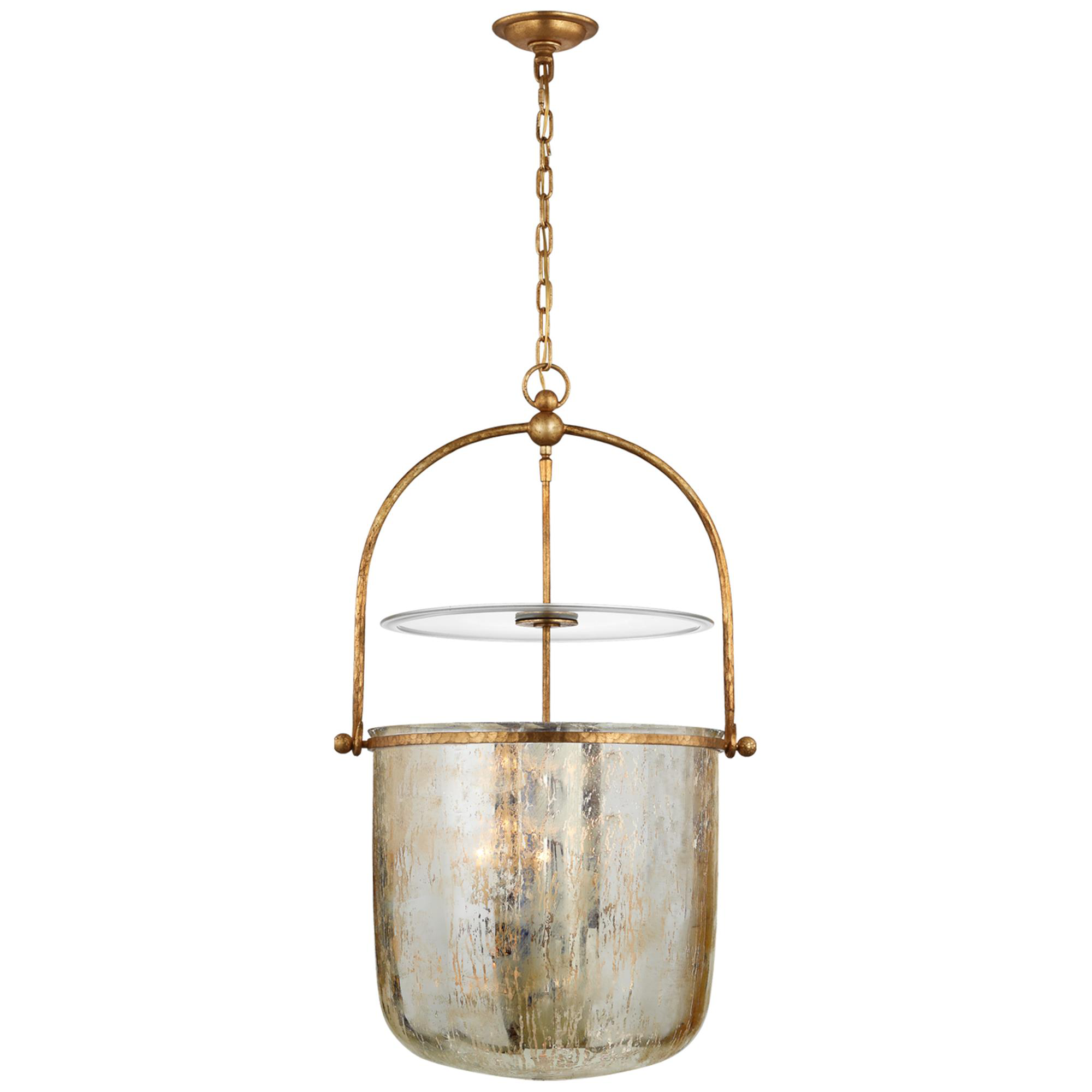 Shown in Gilded Iron finish and Mercury glass