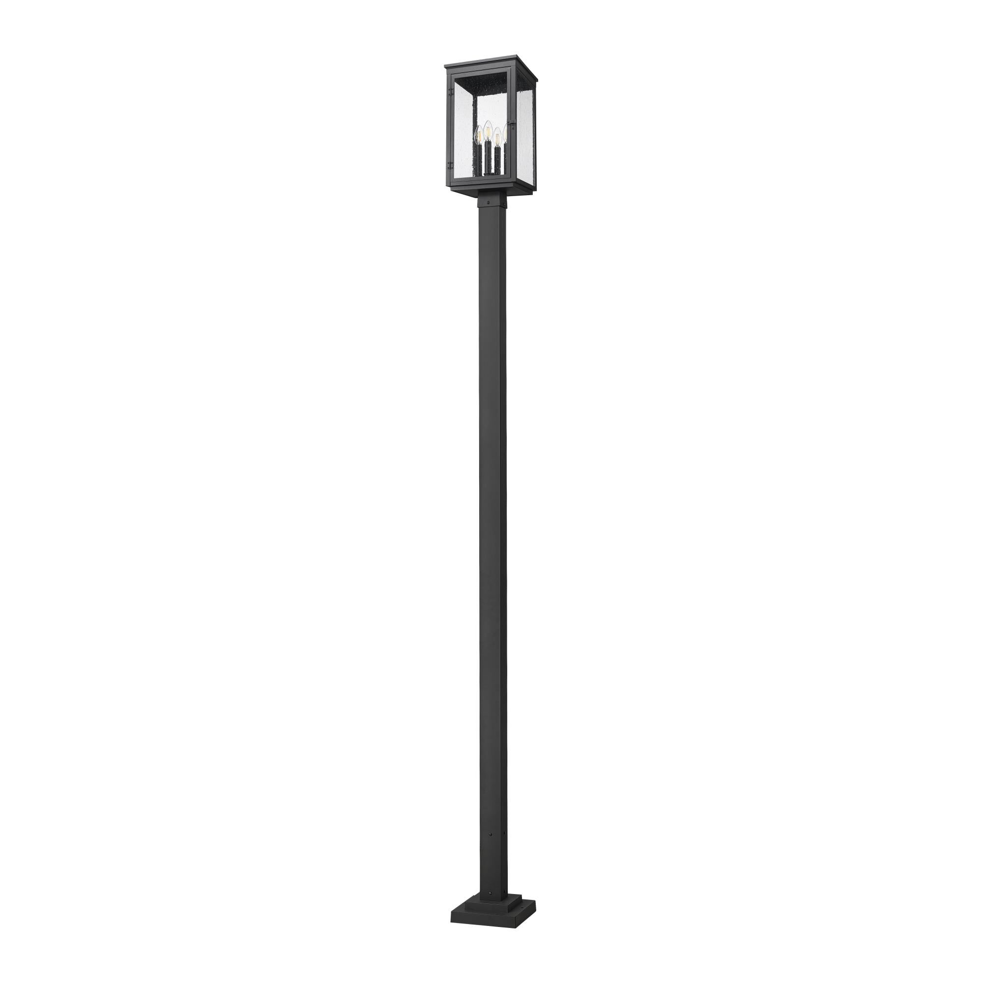 Shown in Sand Black finish and Clear Seedy glass and Clear Seedy shade