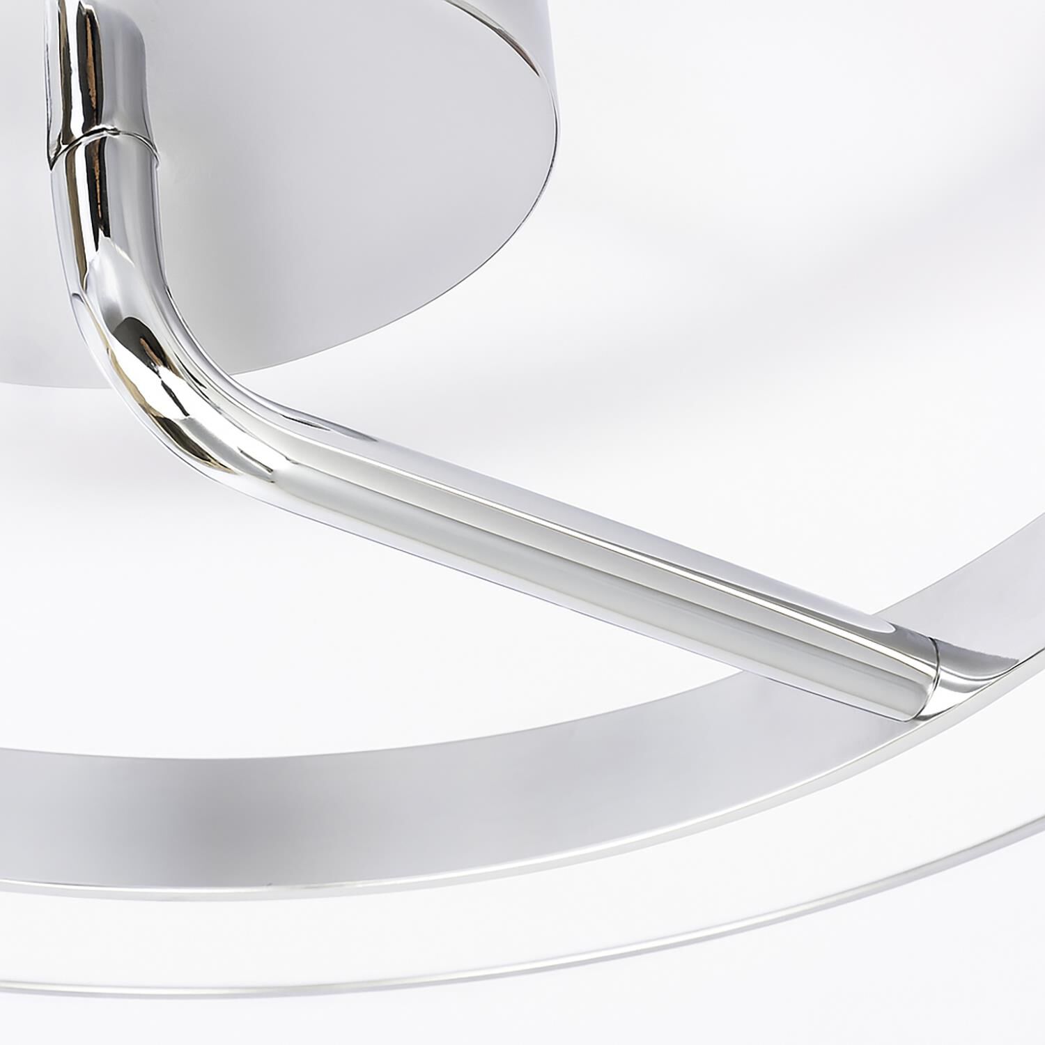 Shown in Polished Chrome finish and White glass