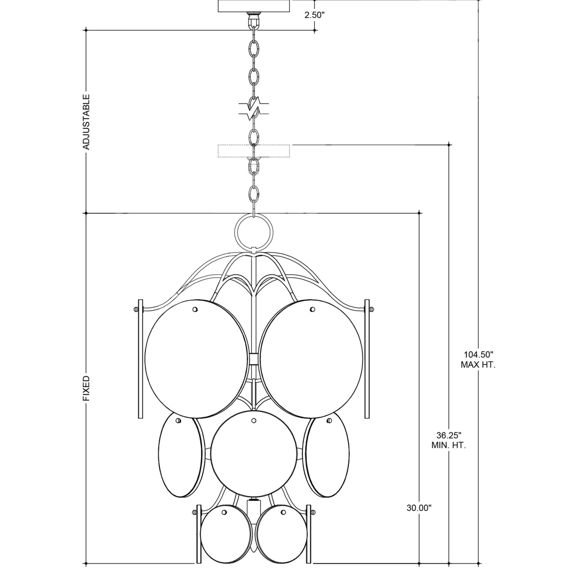Rovigo 21 inch Chandelier by Currey and Company