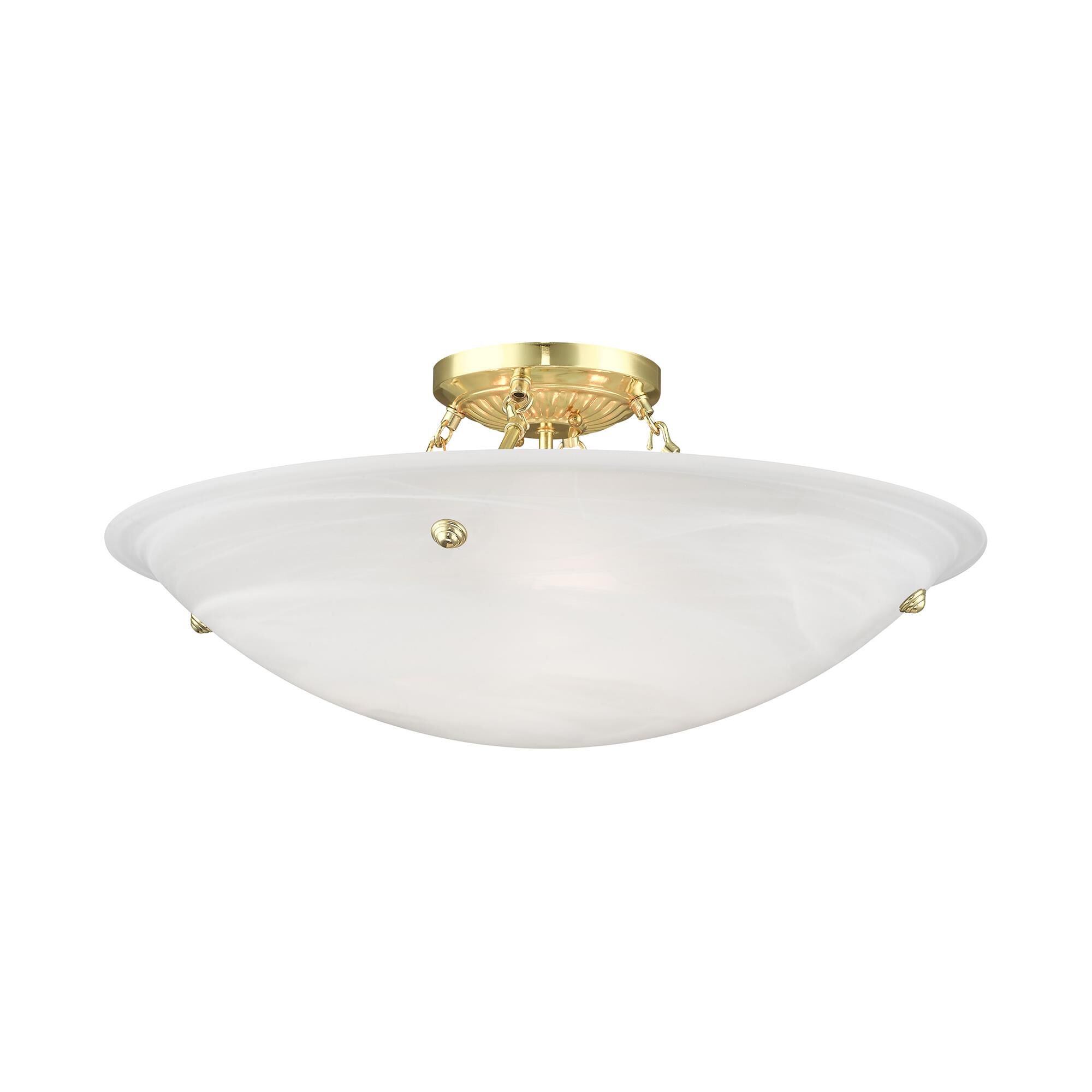 Home Basics 24 Inch 4 Light Semi Flush Mount by Livex Lighting