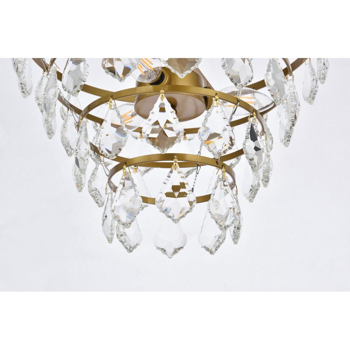 Shown in Brass finish and Royal Cut Clear crystal