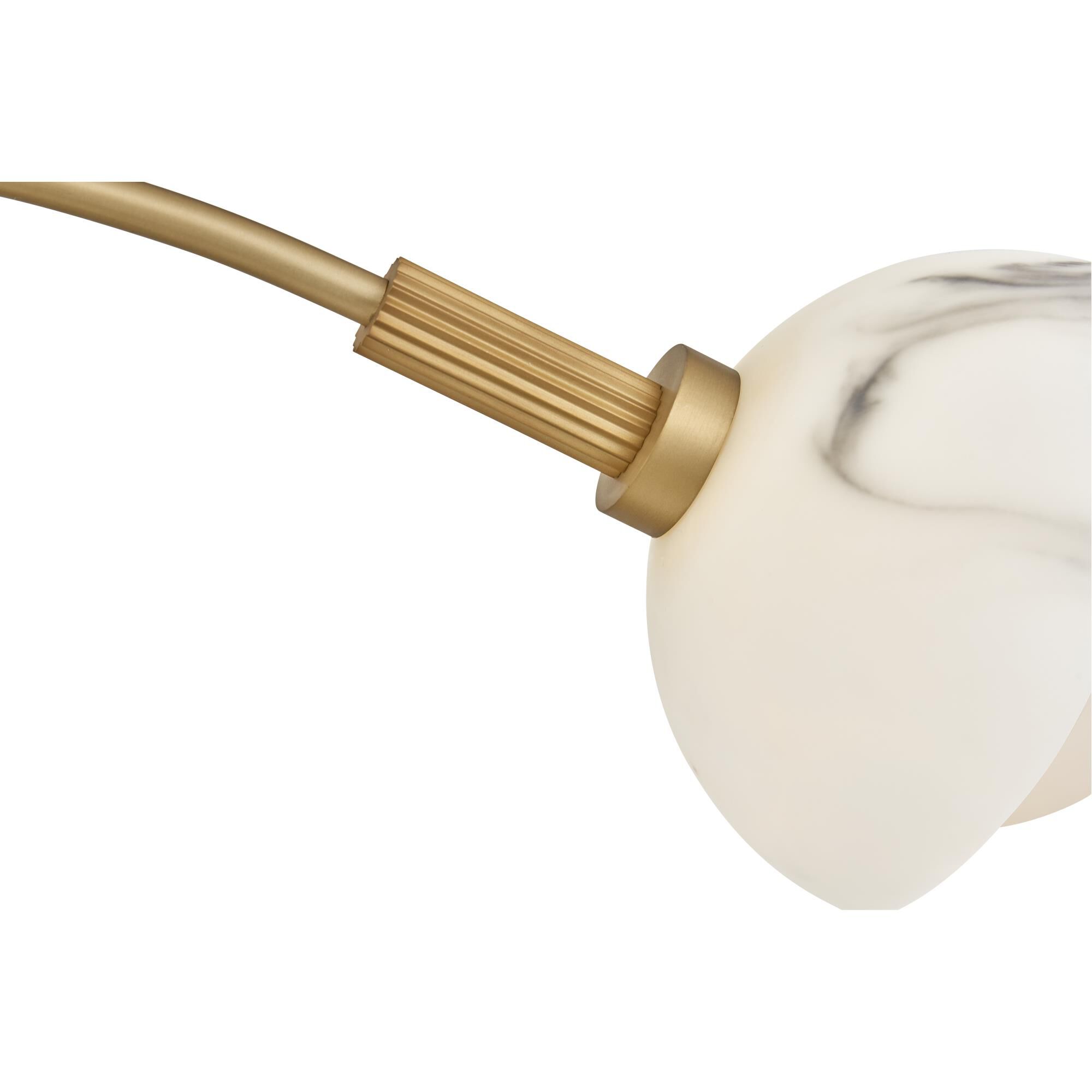 Shown in Heritage Brass finish and Cased Opal And Faux Alabaster glass