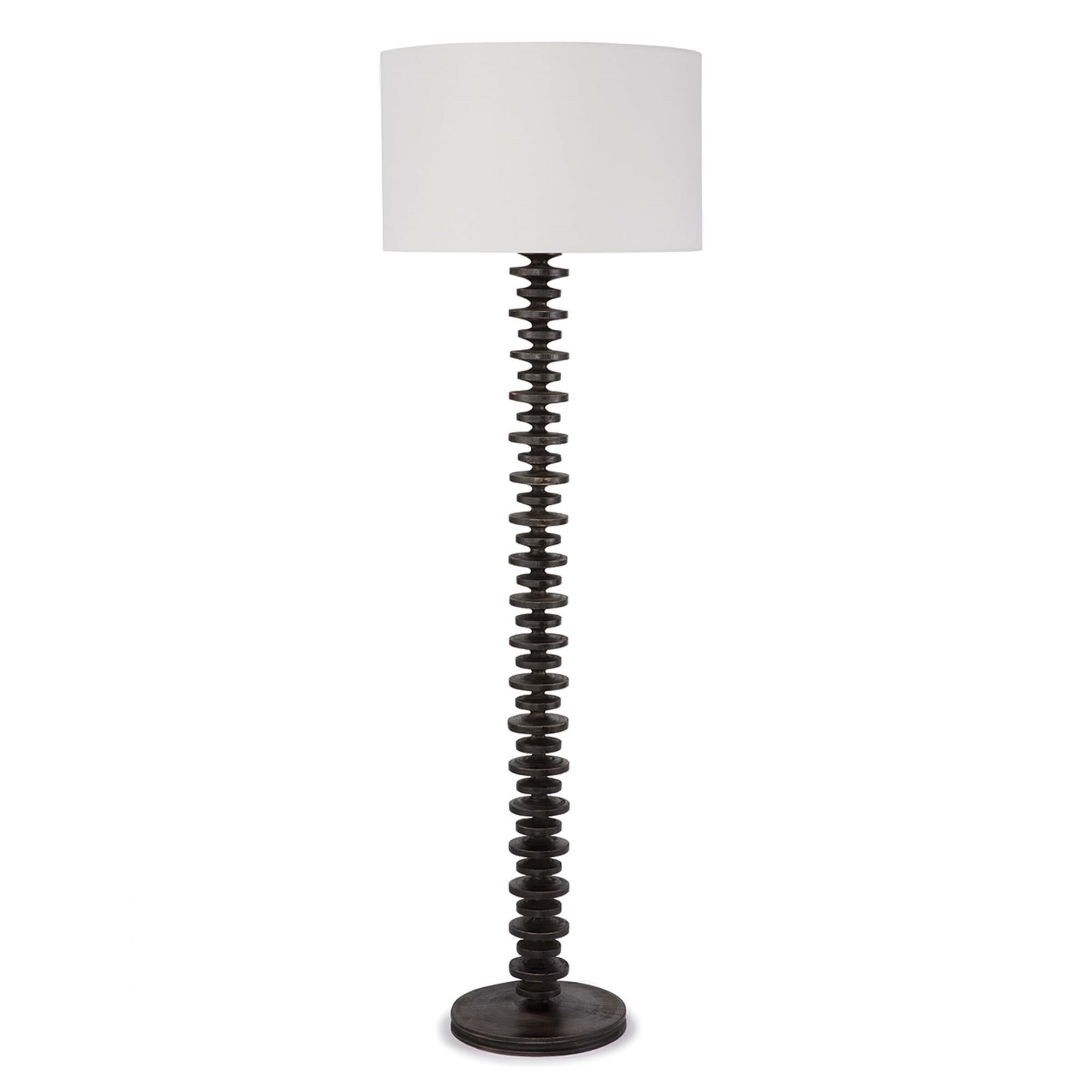 Shown in Ebony finish and Linen shade