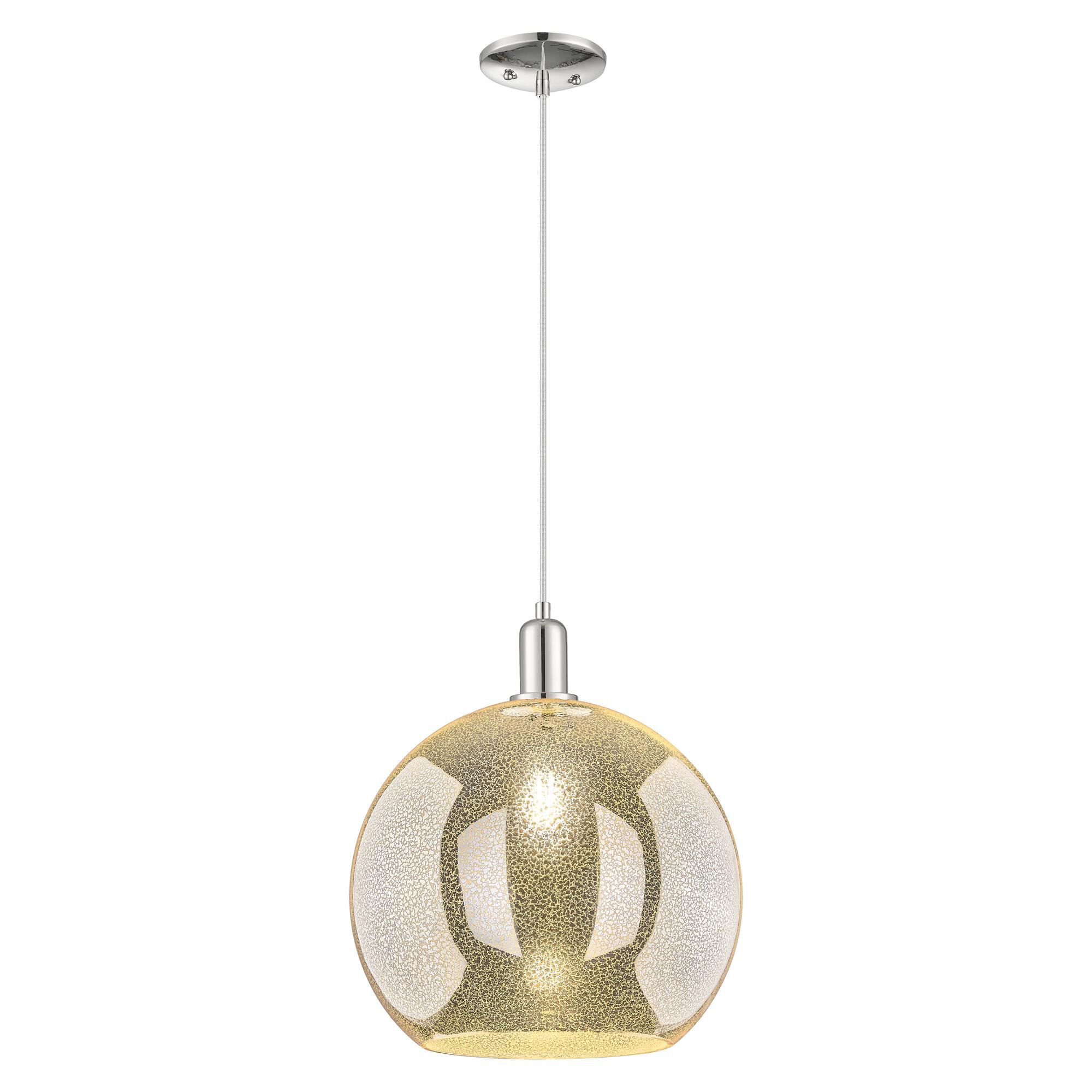 Shown in Polished Nickel finish and Mercury glass