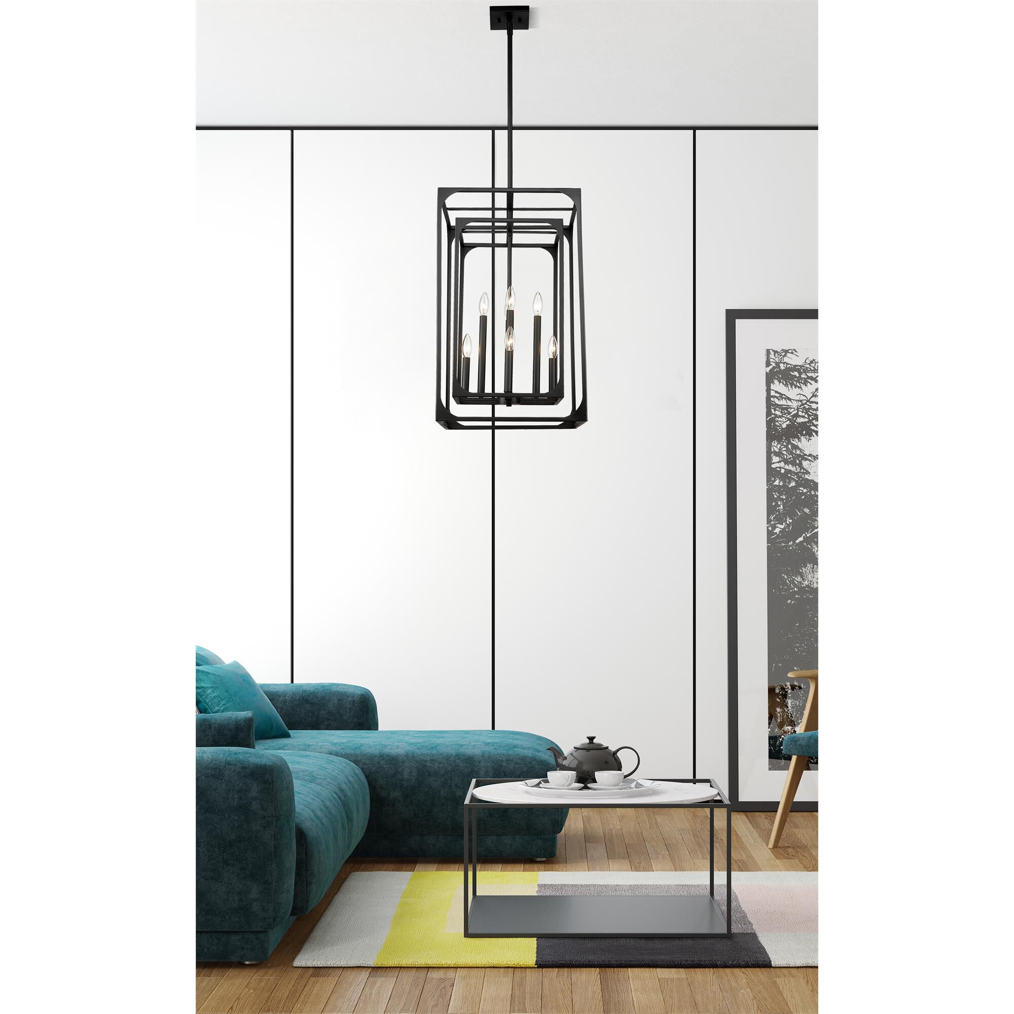 Shown in Matte Black finish and Steel shade