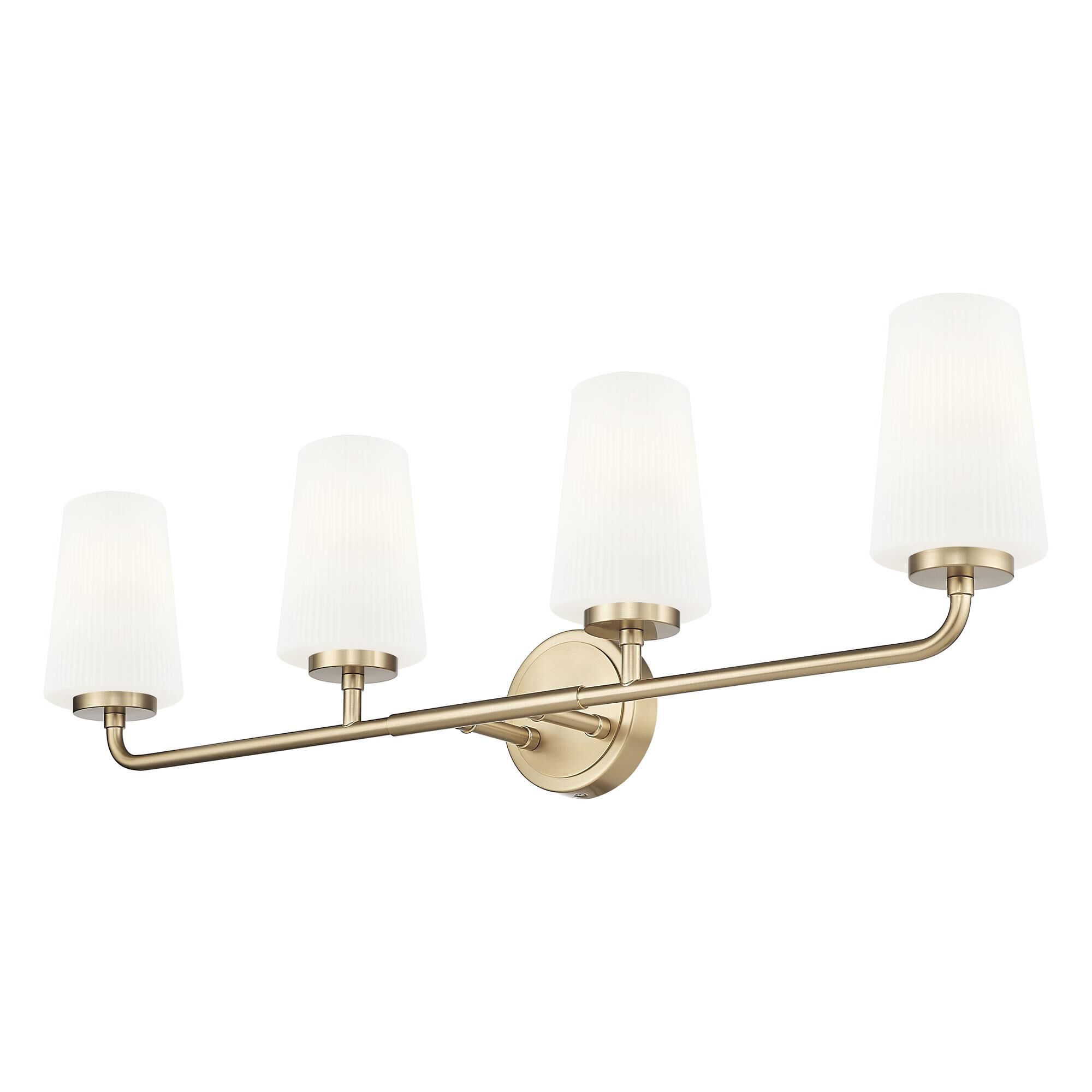 Shown in Modern Gold finish and Matte Opal glass and Matte Opal shade