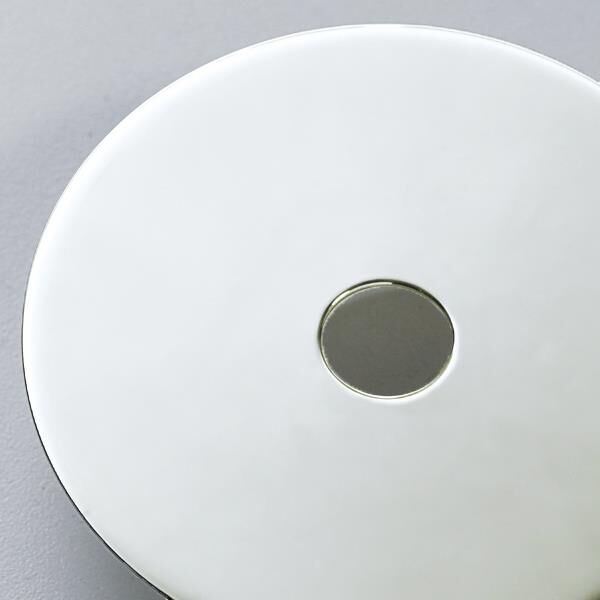 Shown in Chrome finish and Opal glass