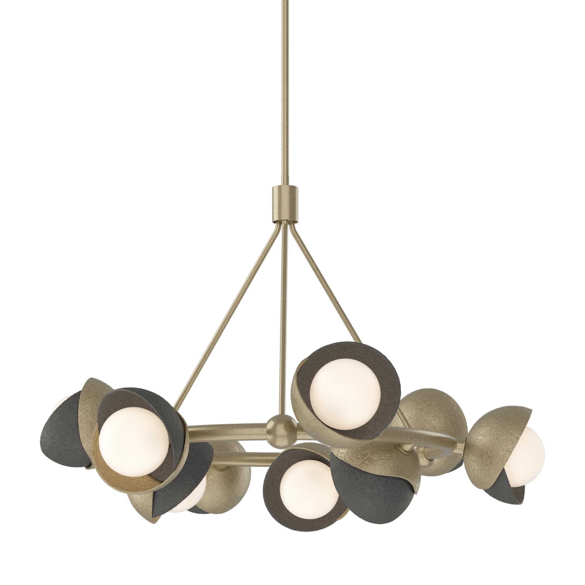 Shown in Soft Gold finish and Opal glass and Opal Glass shade