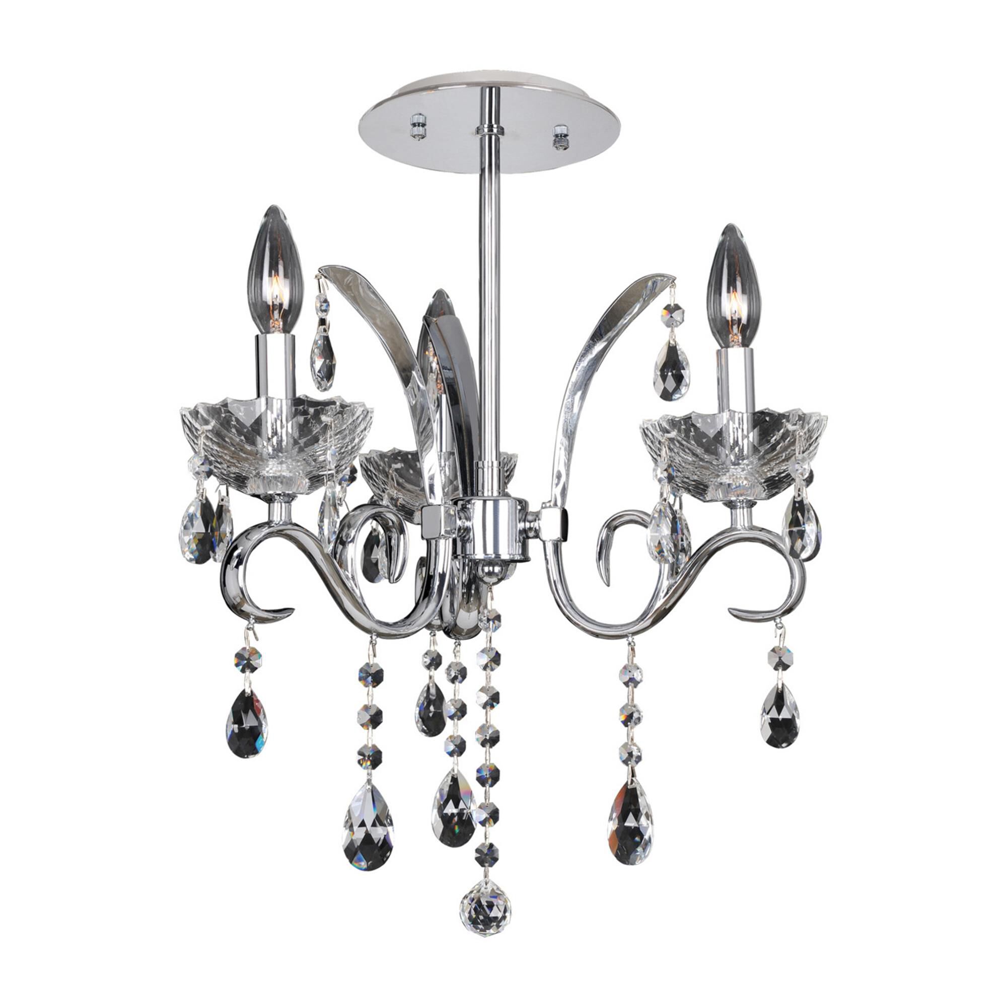 Shown in Chrome finish and Firenze Clear crystal