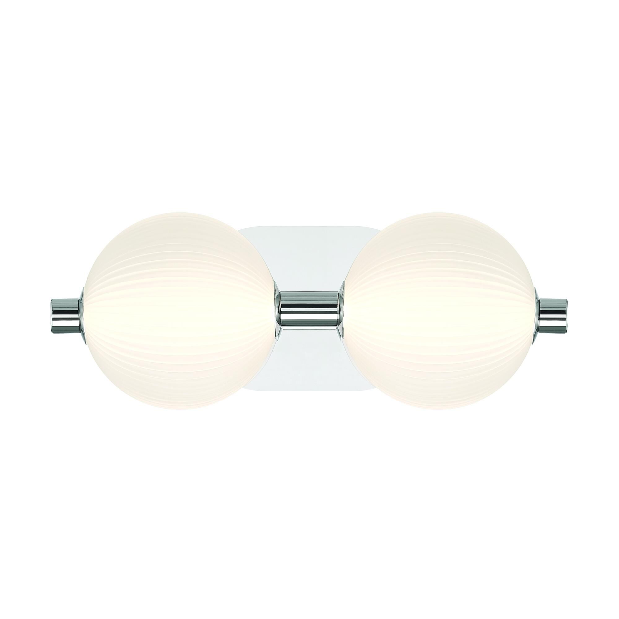 Shown in Nickel finish and Opal Ribbed  glass