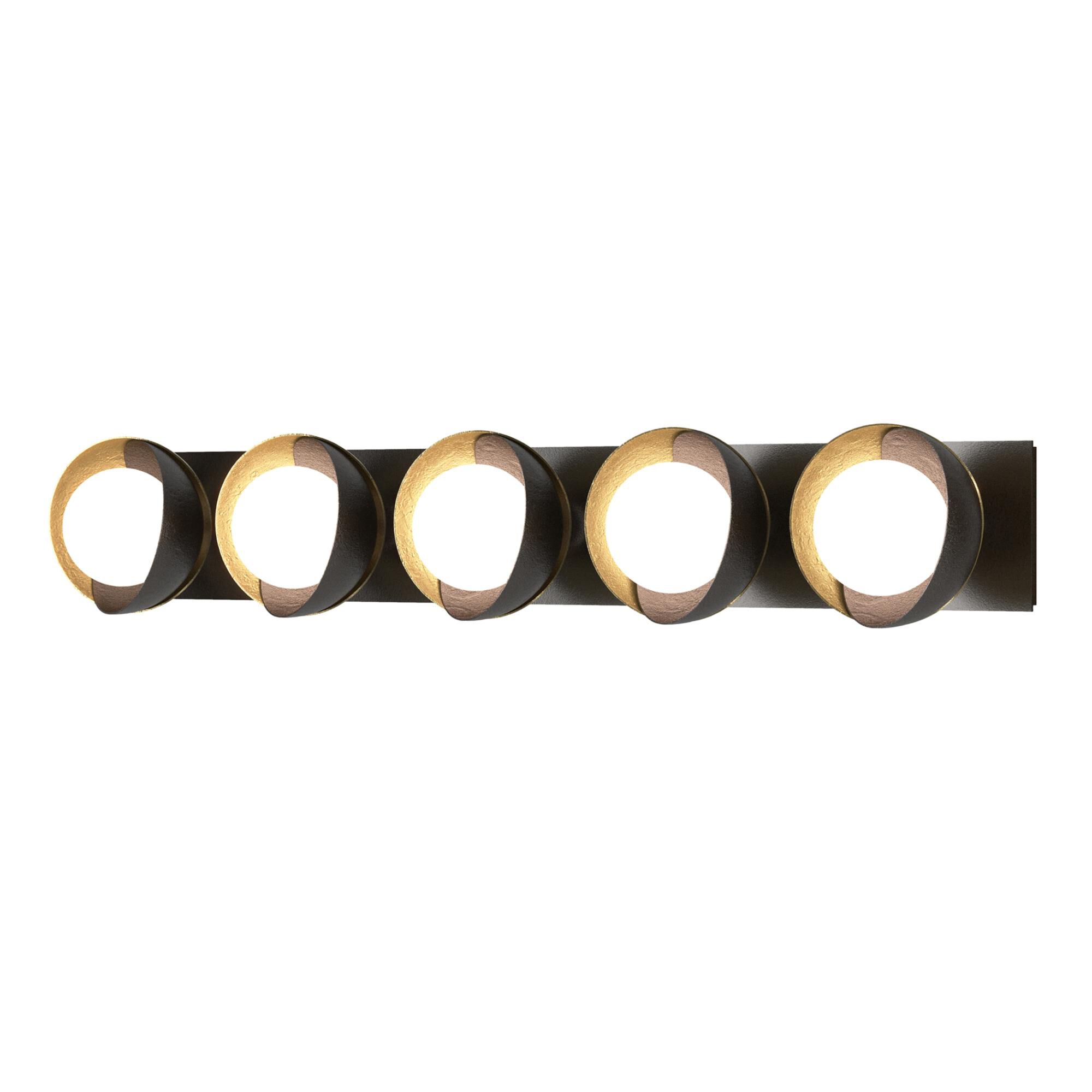Shown in Oil Rubbed Bronze finish and Opal glass and Modern Brass (86) accent