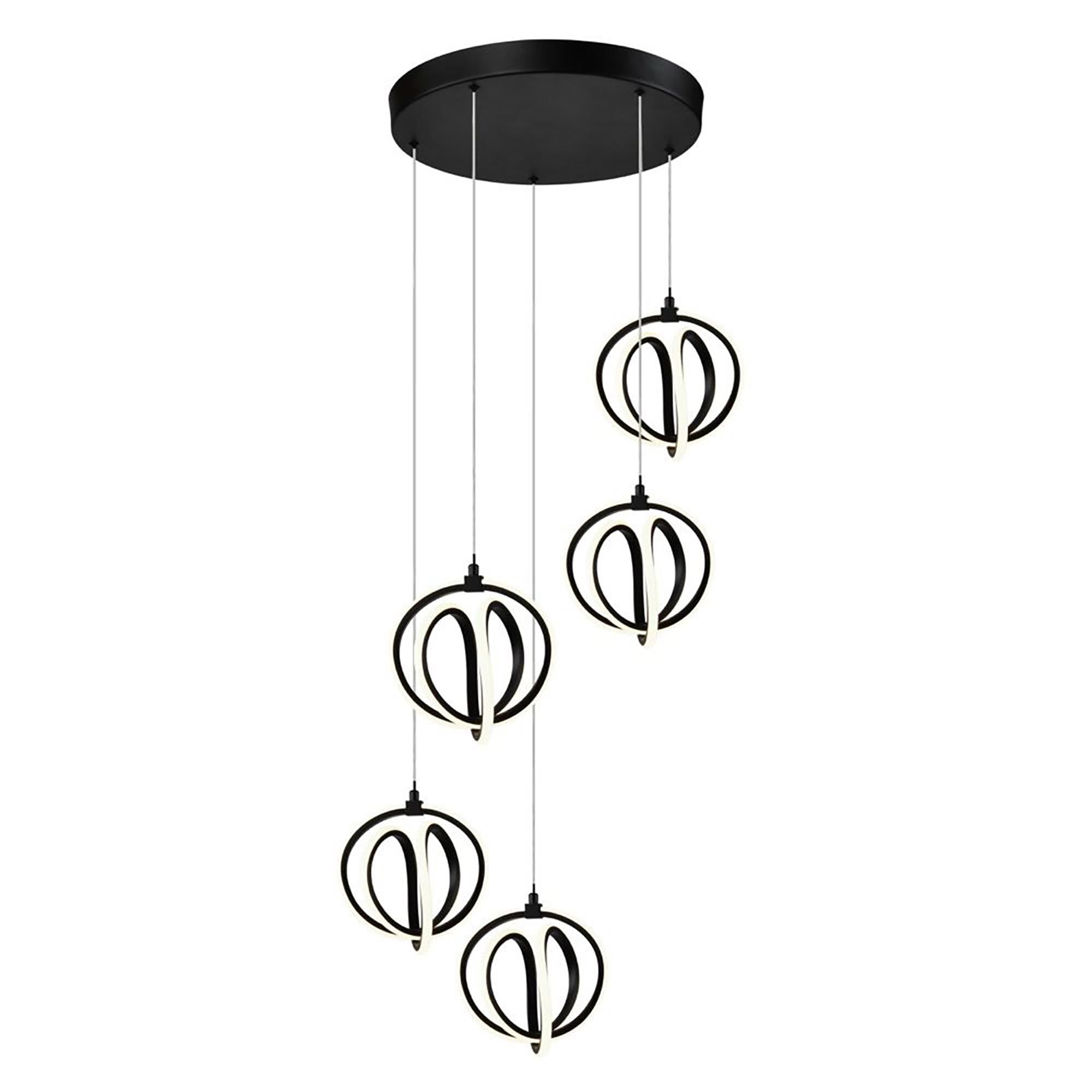 Rose 20 Inch Multi Light Pendant by Artcraft