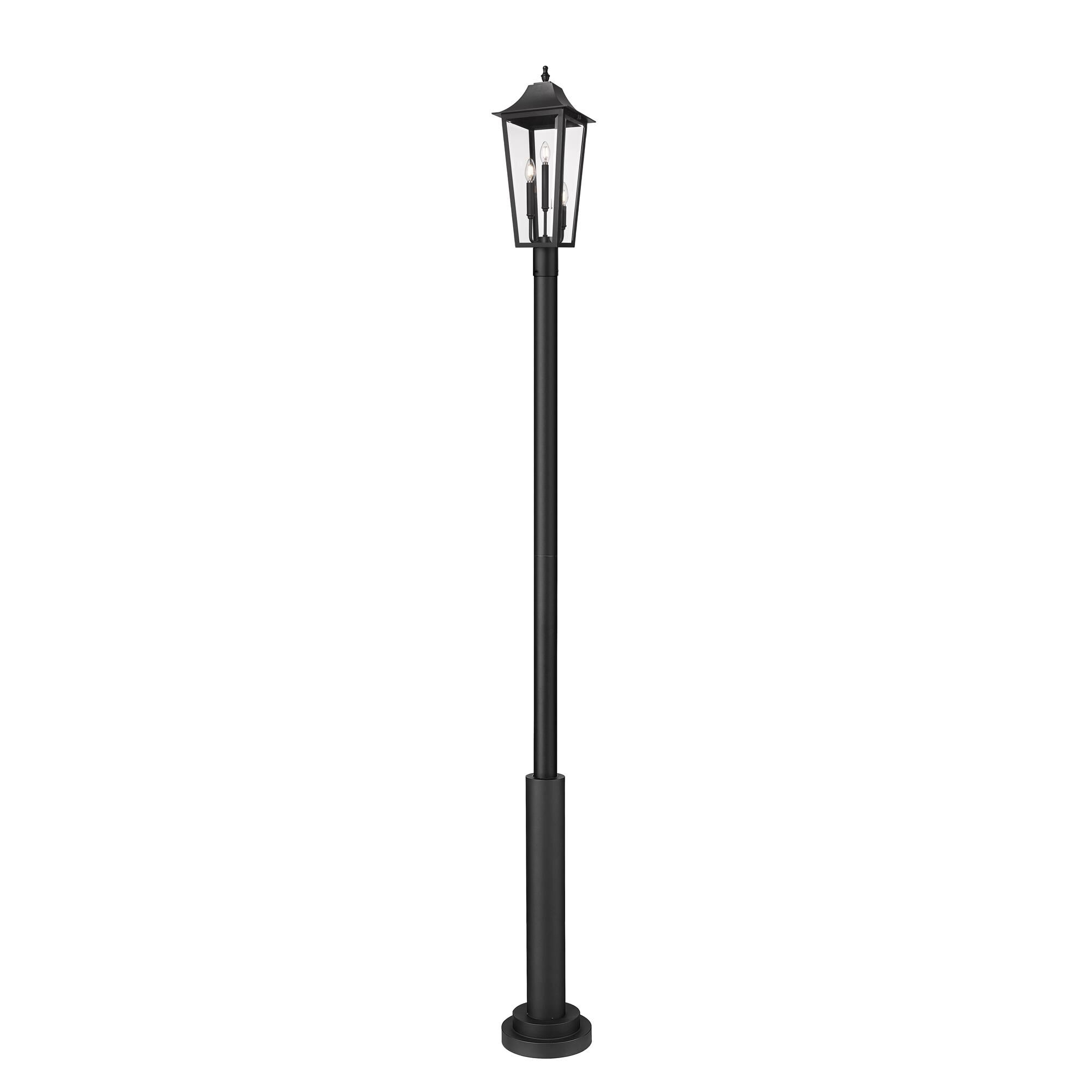 Shown in Black finish and Clear Beveled glass and Clear Beveled shade
