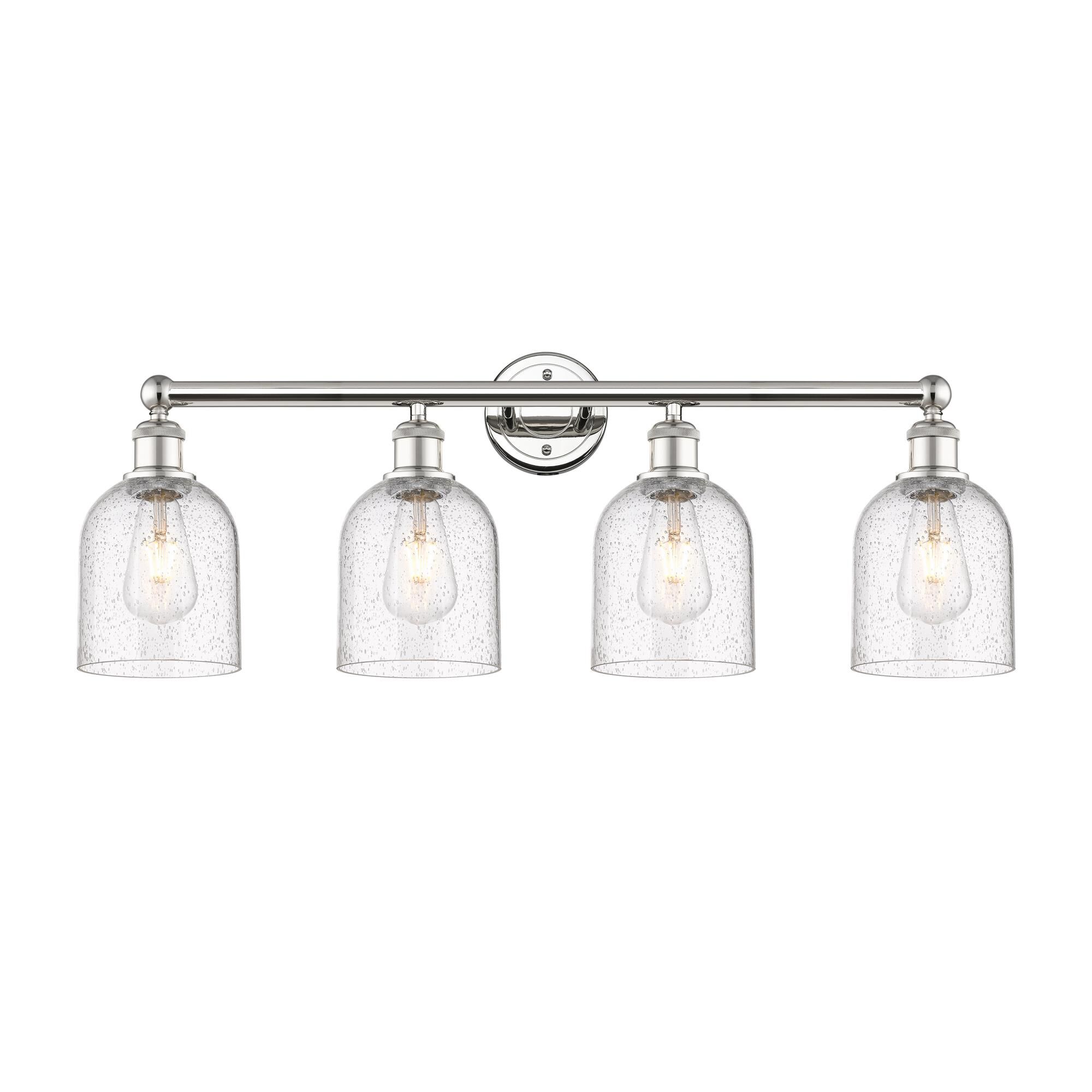 Shown in Polished Nickel finish and Seedy glass