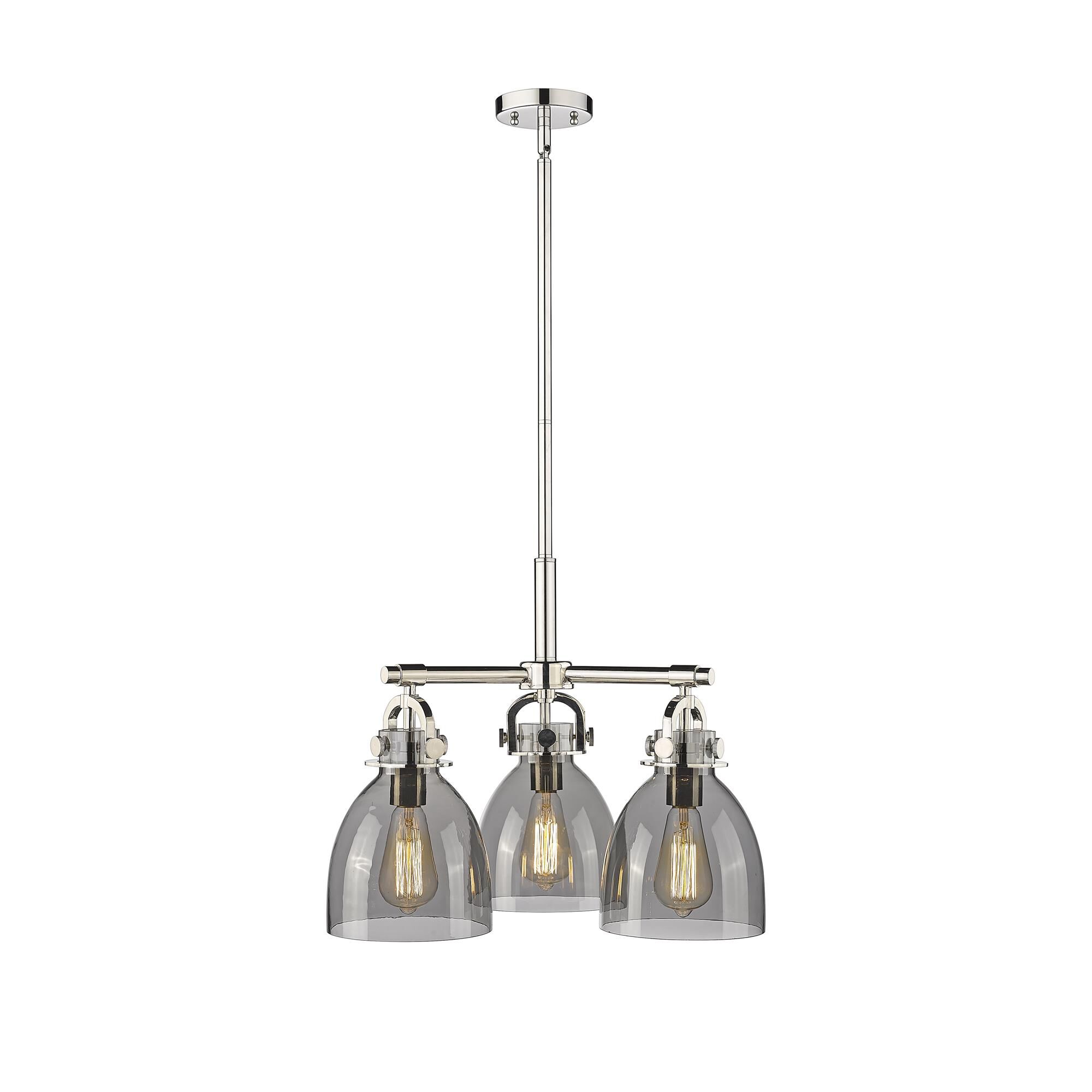 Shown in Polished Nickel finish and Plated Smoke glass