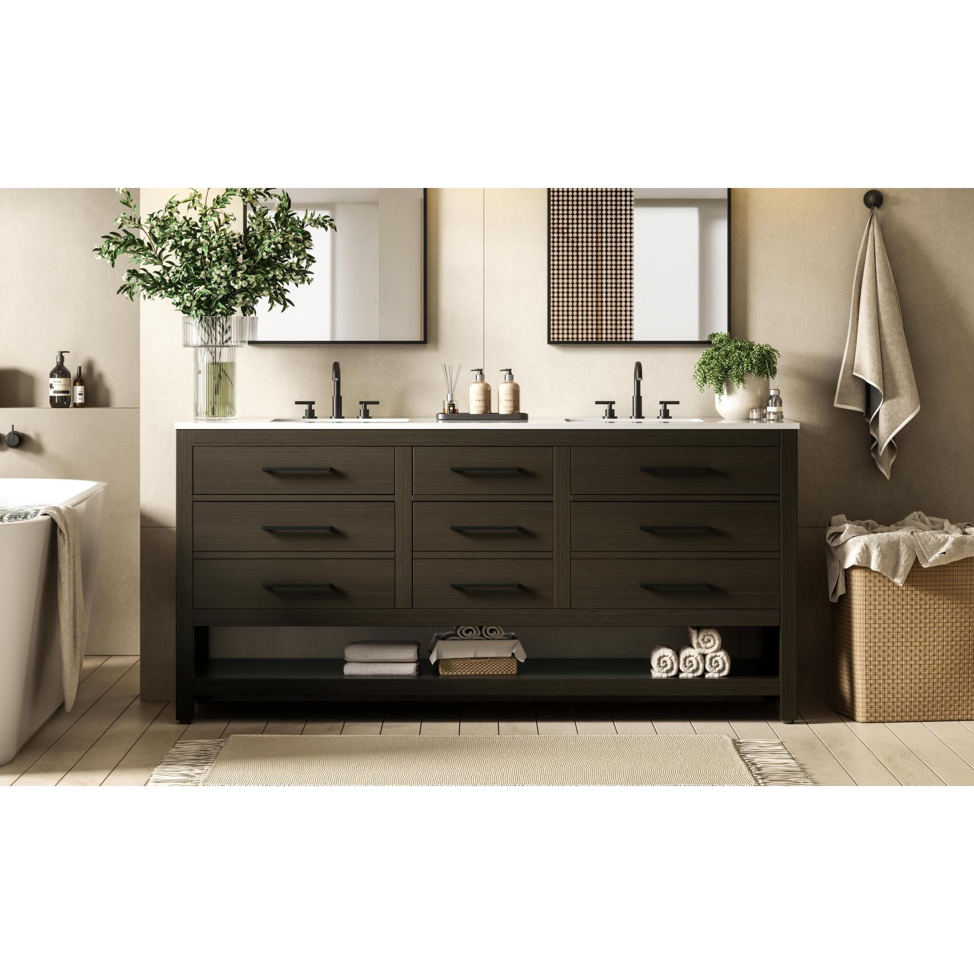 Karson 72 Inch Bath Vanity by Elegant Dcor