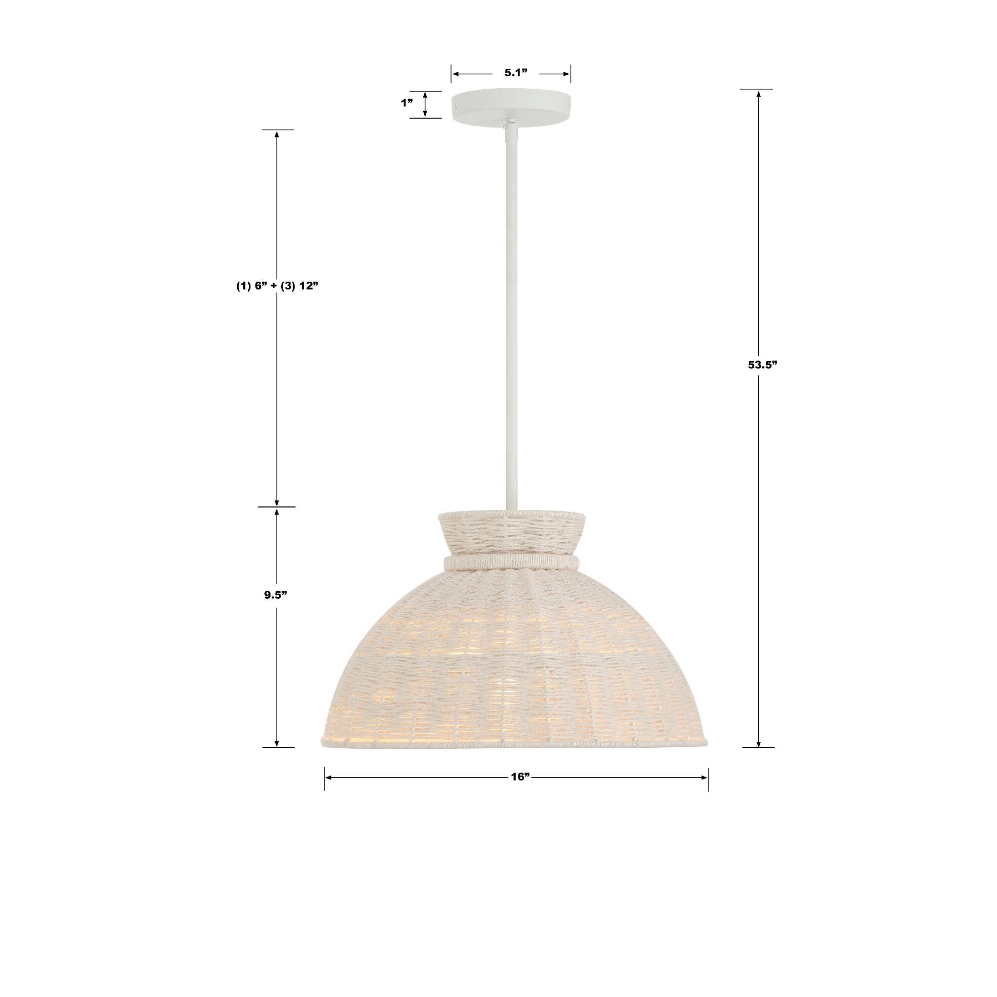Crystorama Reese 16 Inch Large Pendant