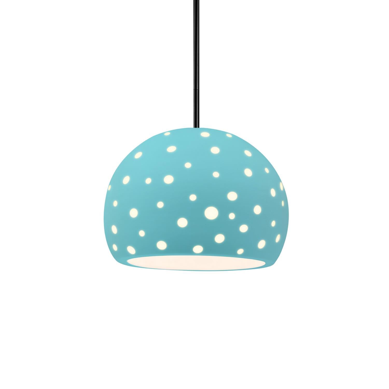 Shown in Matte Black finish and Reflecting Pool shade