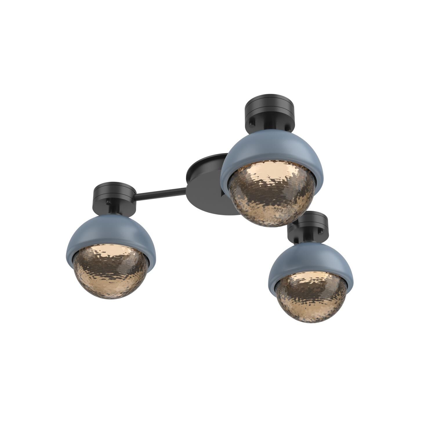 Shown in Matte Black finish and Bronze glass and Poppy Blue accent