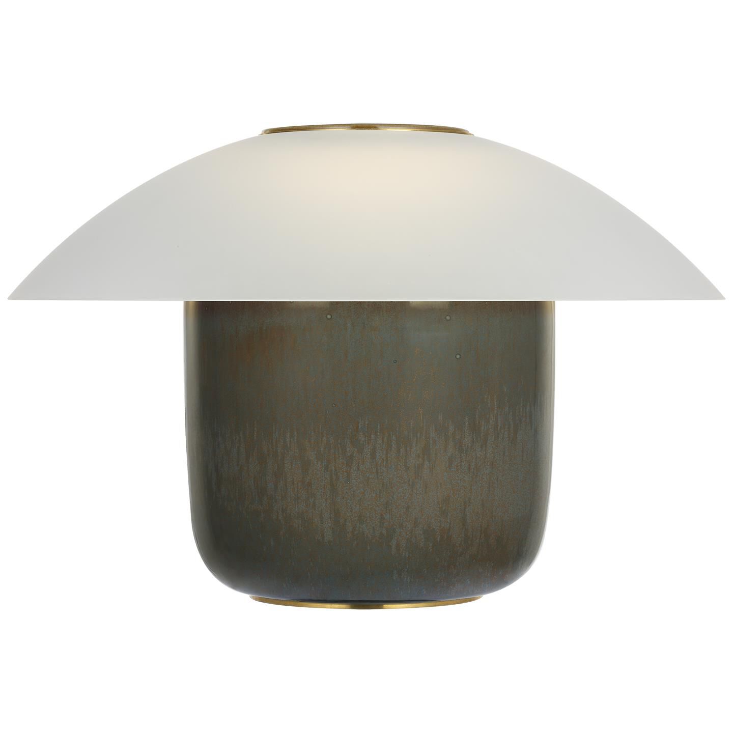 Shown in Peacock finish and Soft Etched glass