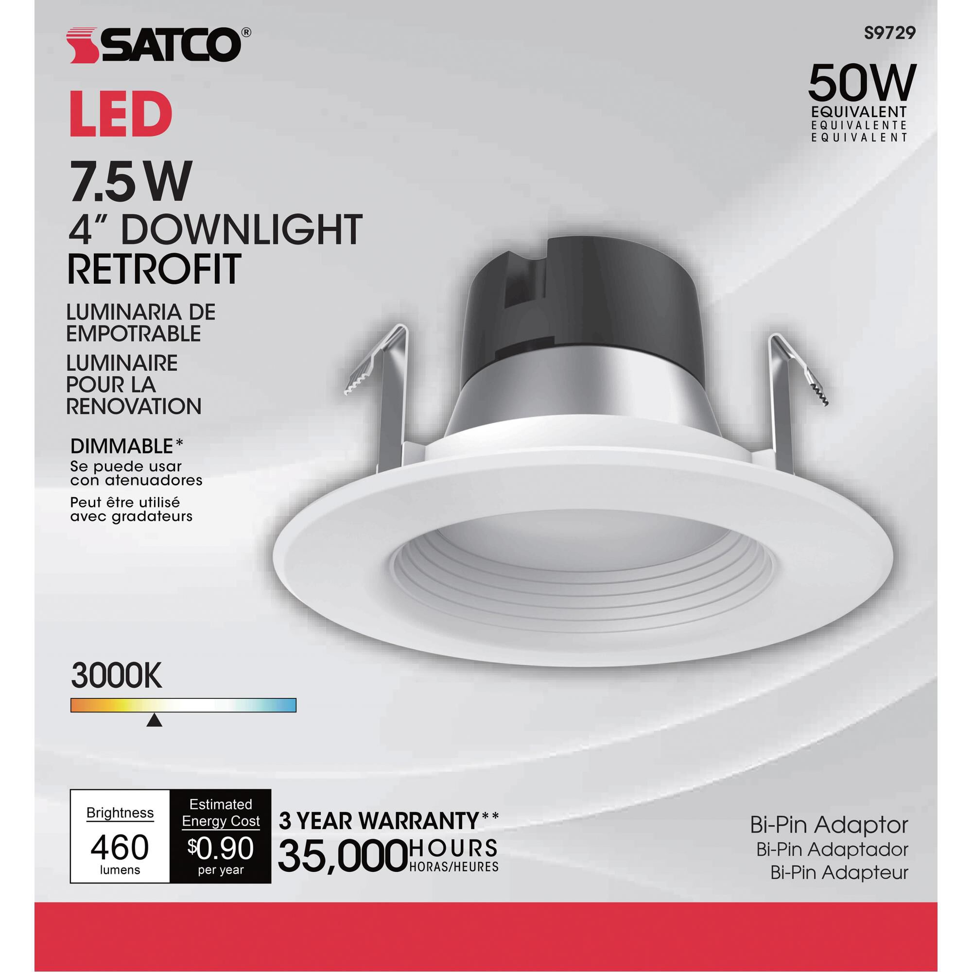4 Inch LED 90 Degree Recessed Lighting Trim by Satco
