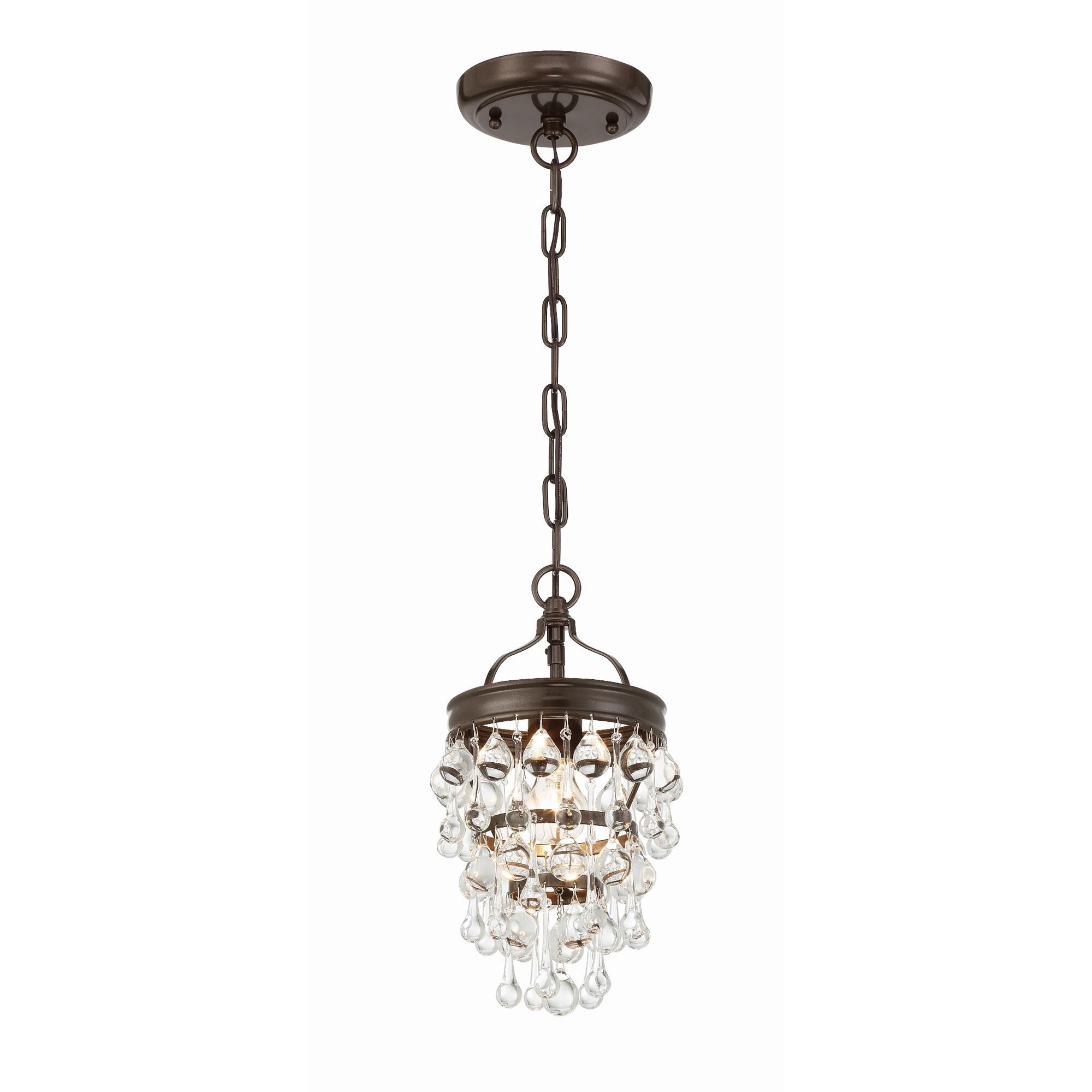 Shown in Vibrant Bronze finish and Clear Glass Drops crystal
