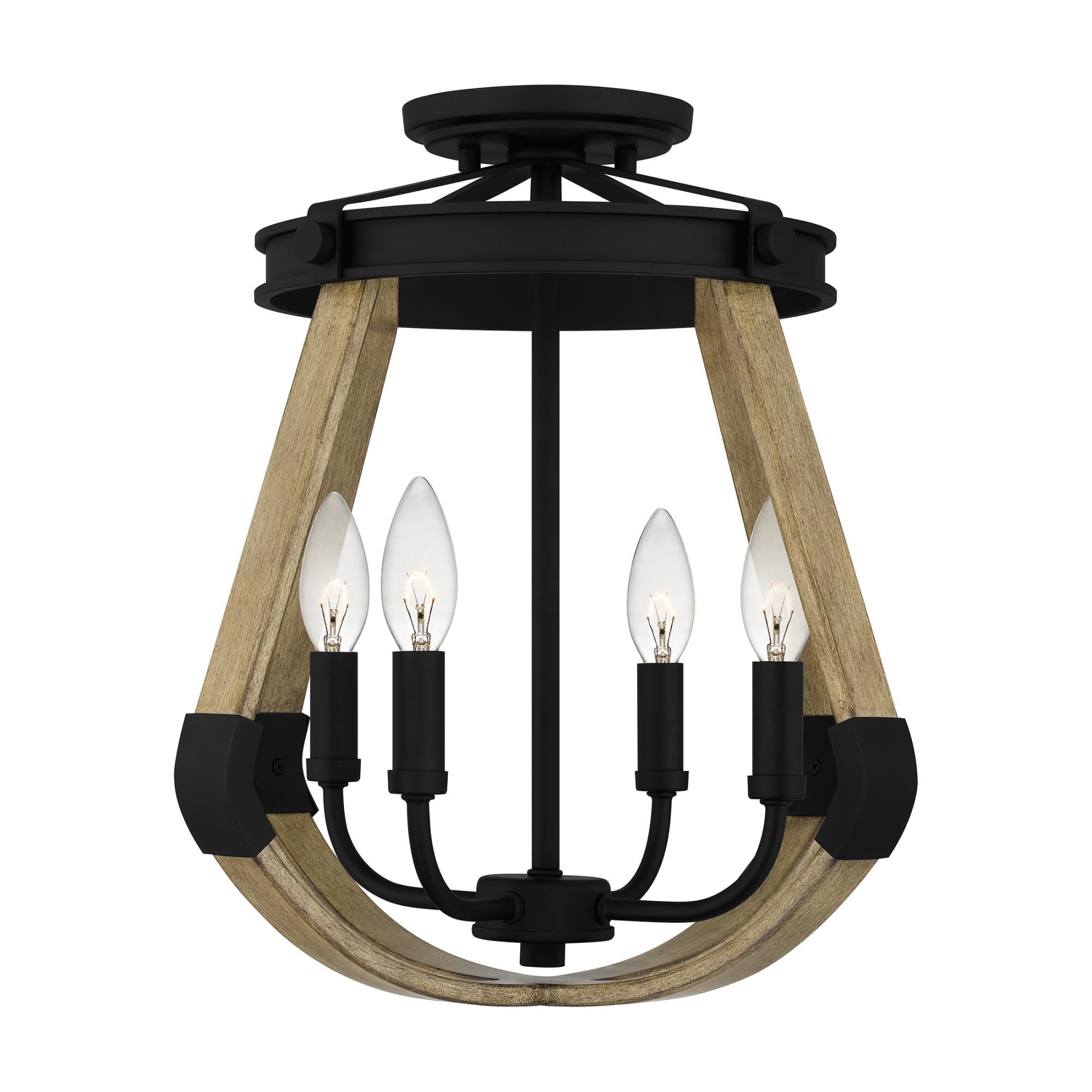 Demura 15 Inch 4 Light Semi Flush Mount by Quoizel