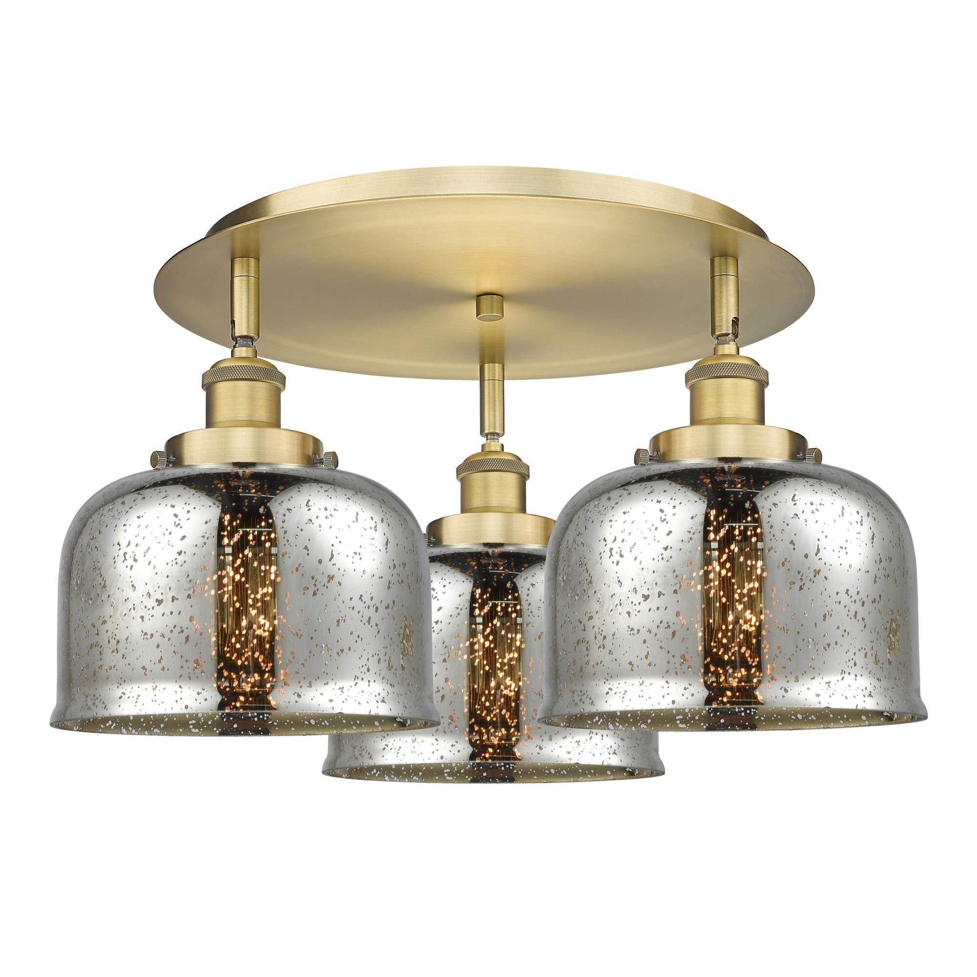 Shown in Brushed Brass finish and Silver Plated Mercury glass