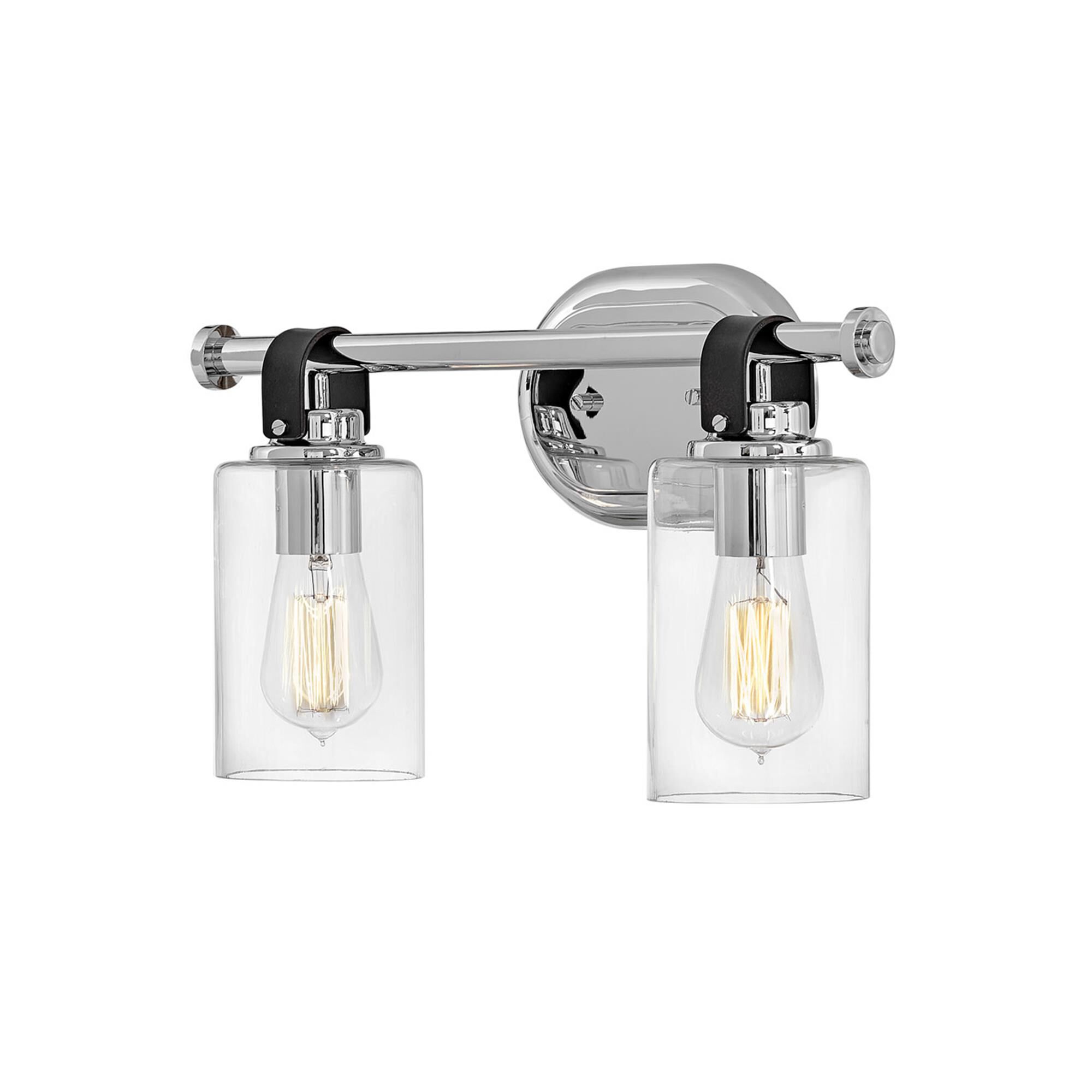 Shown in Chrome finish and Clear glass