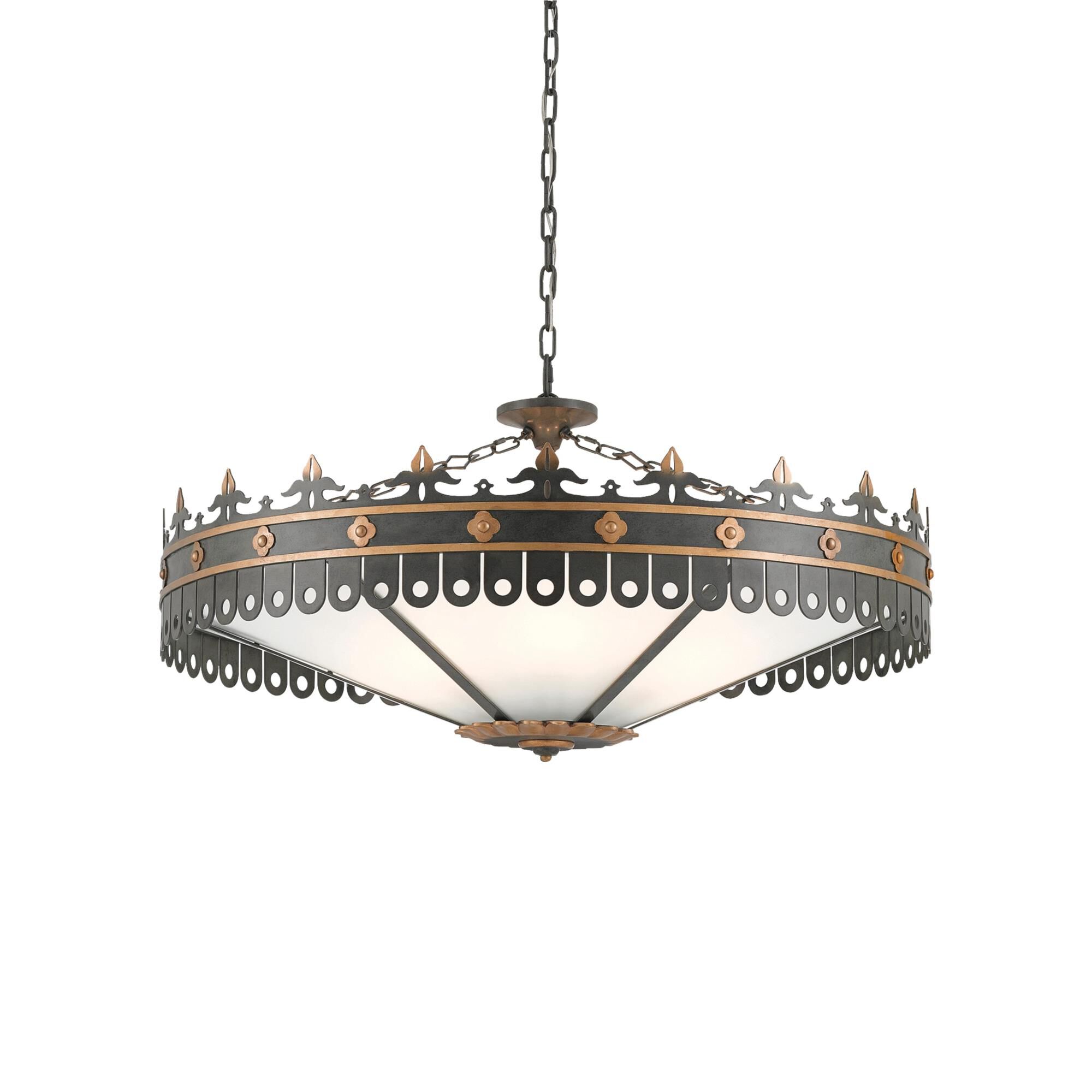 Berkeley 40 Inch 6 Light Chandelier by Currey and Company