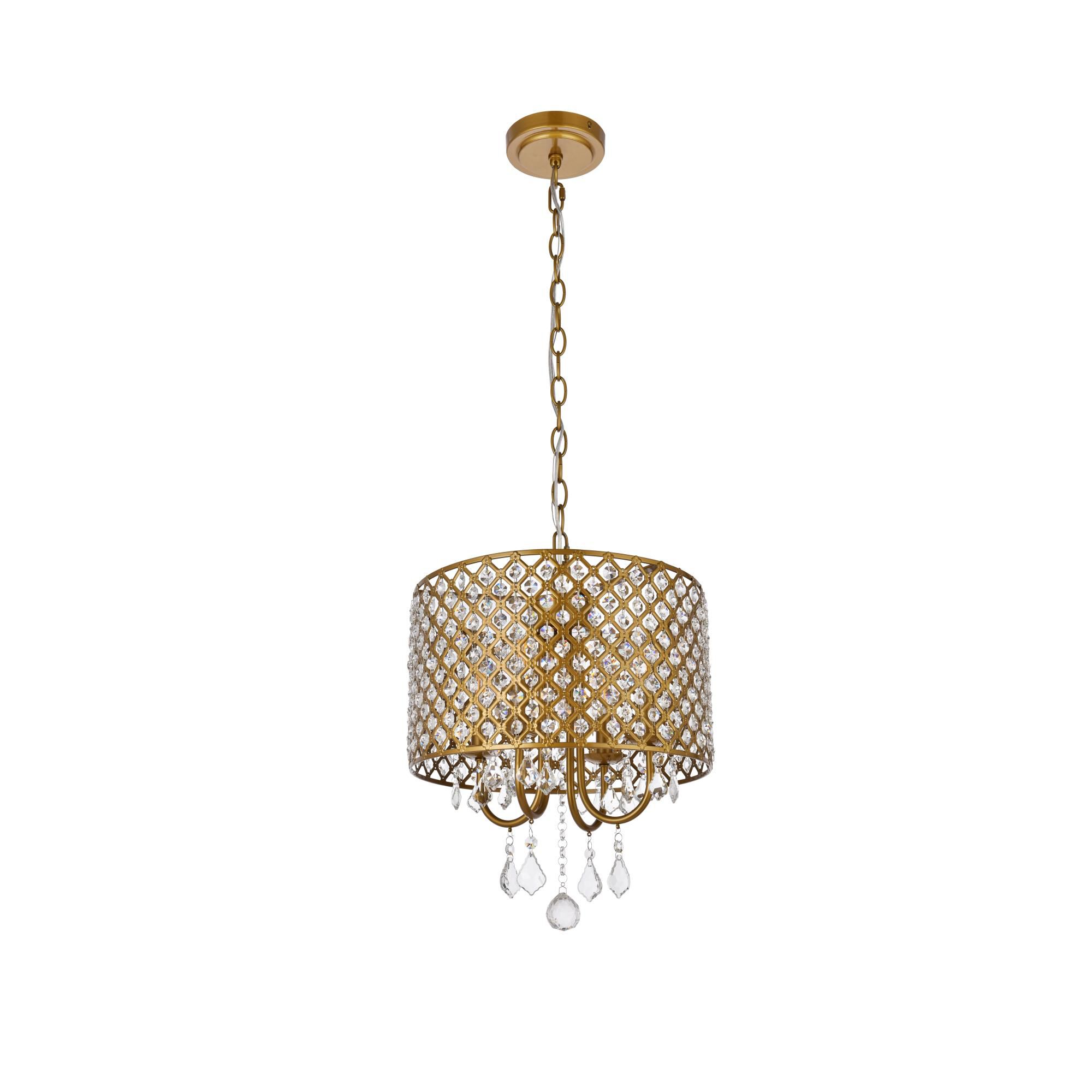 Elise 14 Inch 4 Light Mini Chandelier by Elegant Lighting
