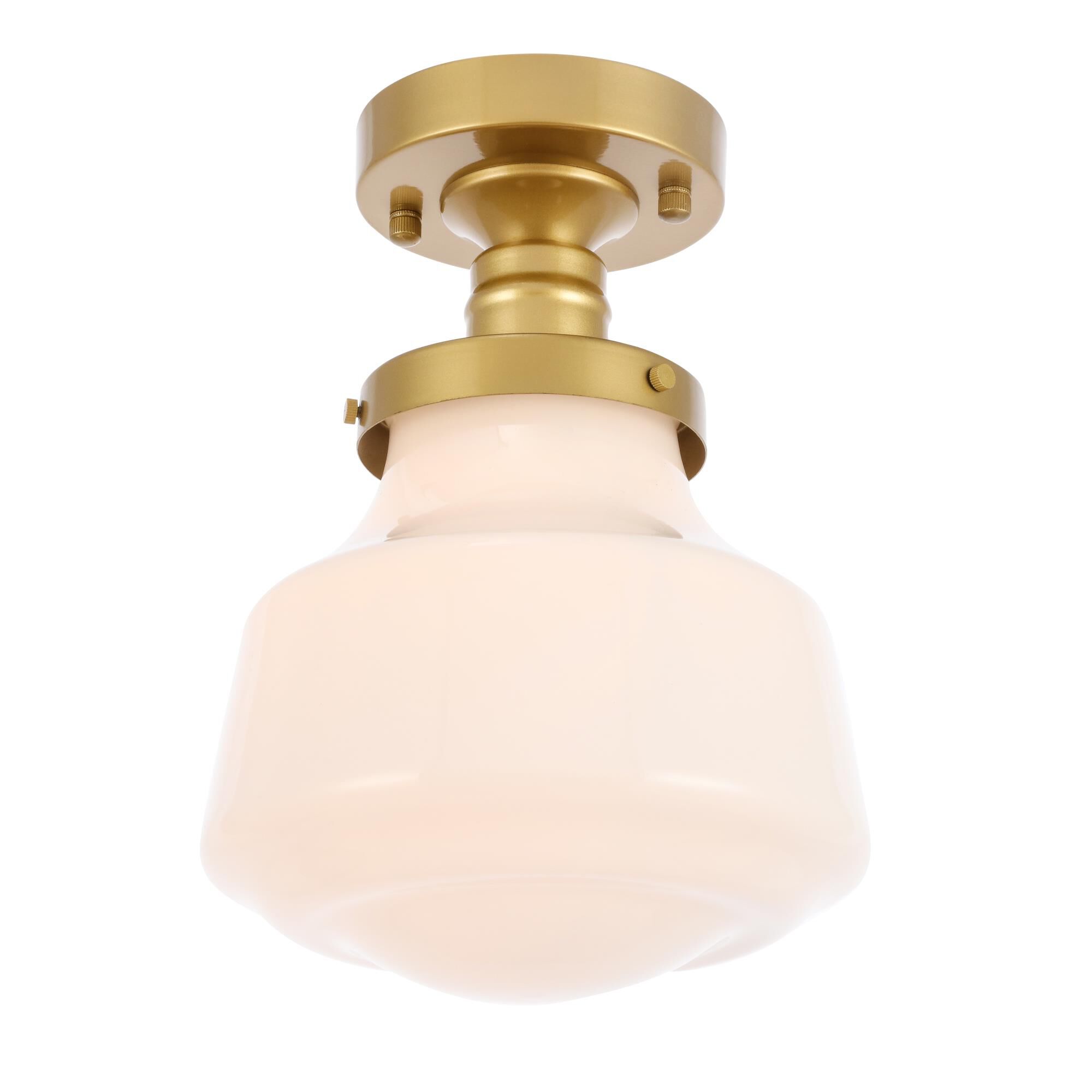Lyle 8 Inch 1 Light Semi Flush Mount by Elegant Lighting