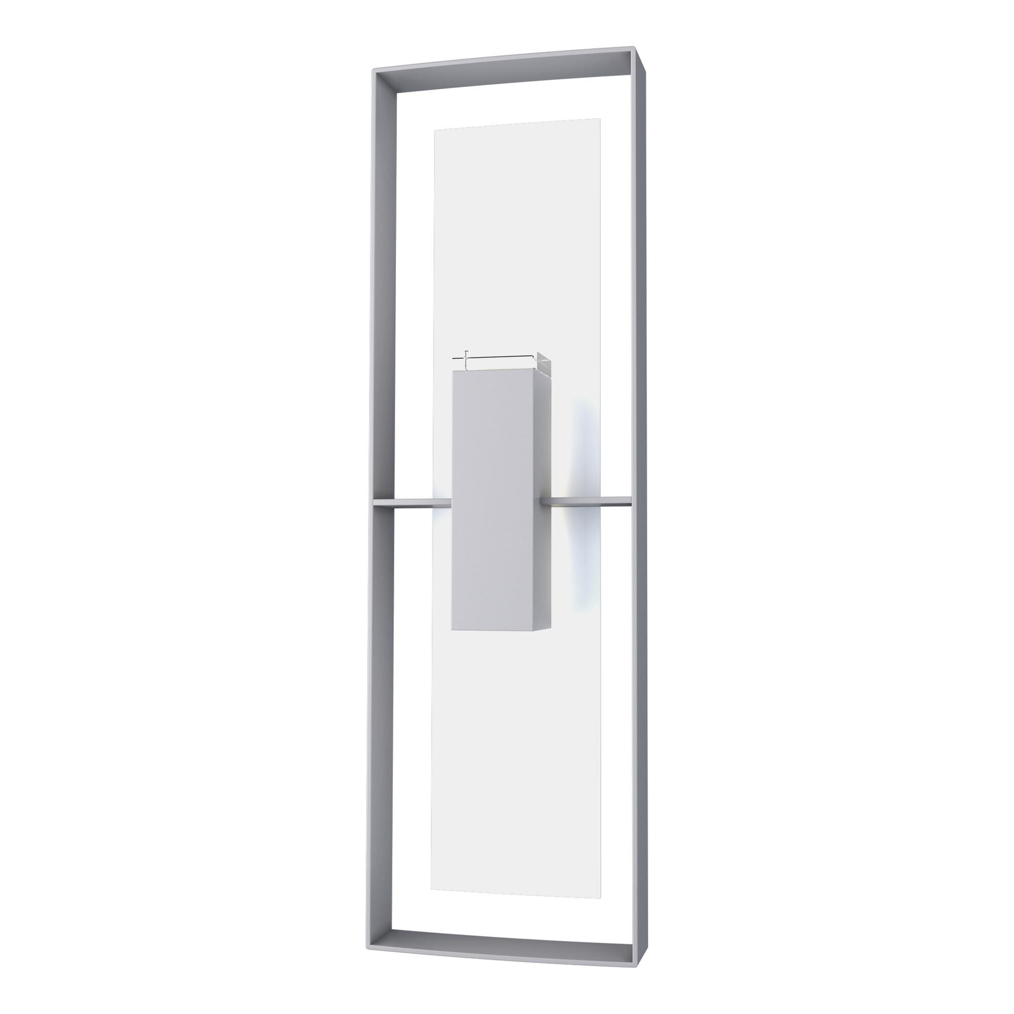 Shown in Coastal Burnished Steel finish and Clear glass and Coastal White accent
