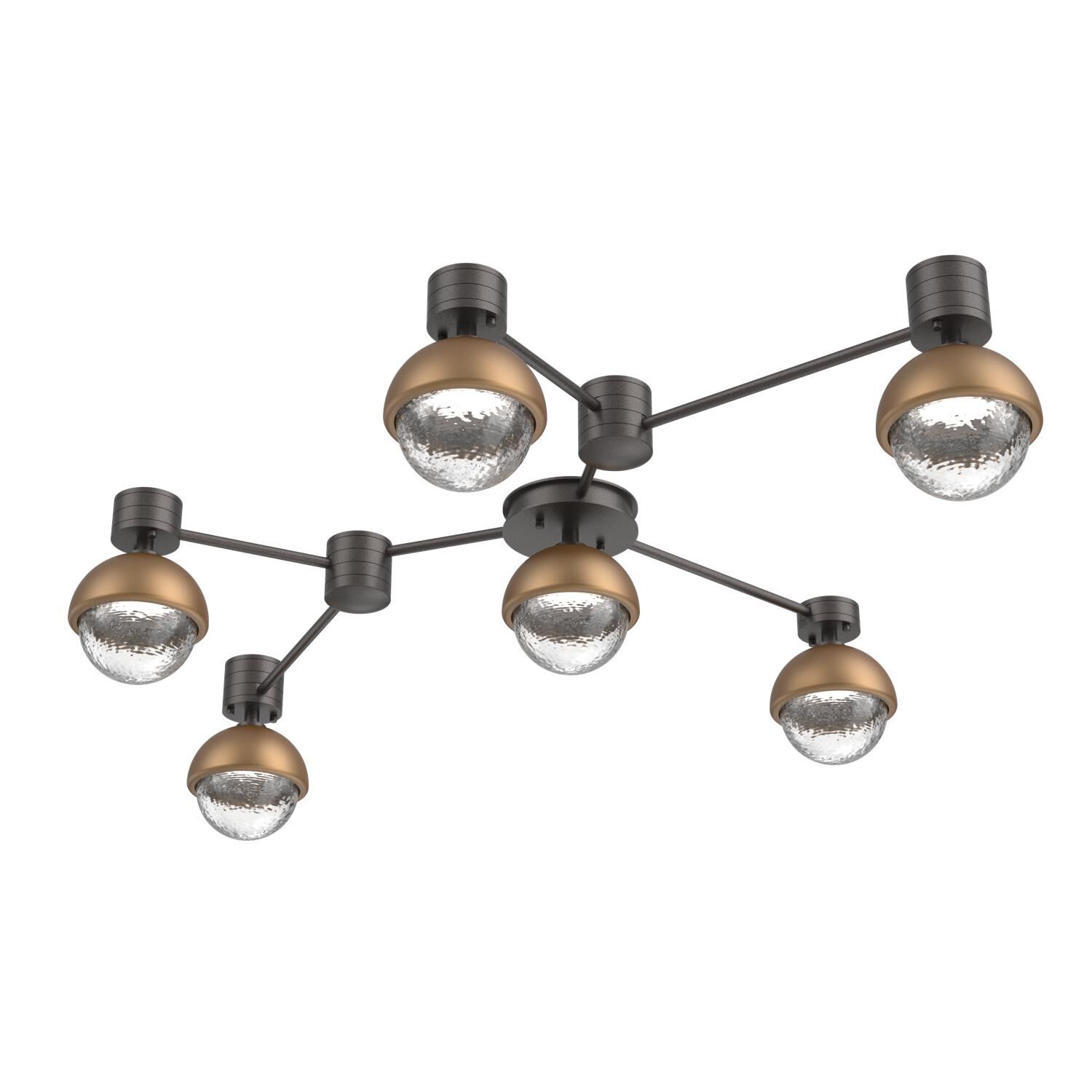 Shown in Graphite finish and Clear glass and Novel Brass accent